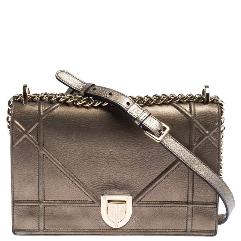 metallic dior bag