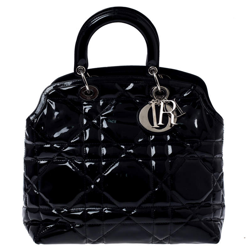 مملوكة مسبقًا Dior Black Cannage Quilted Leather Granville Tote