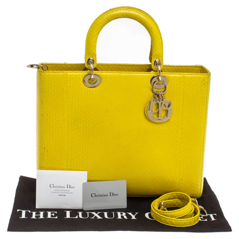 yellow dior bag