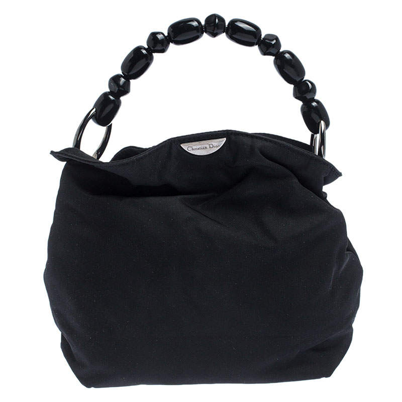 Pre Owned Dior Black Nylon Malice Hobo