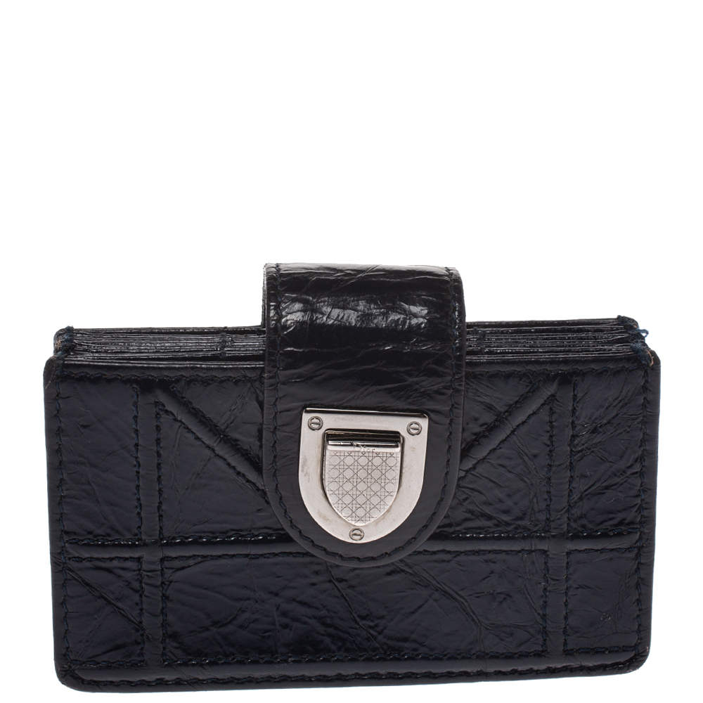 navy blue patent leather purse