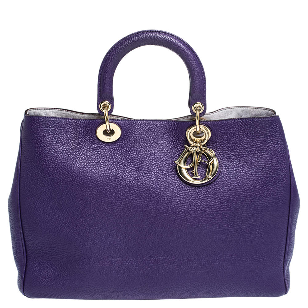 Dior Purple Leather Large Diorissimo Shopper Tote Dior | TLC