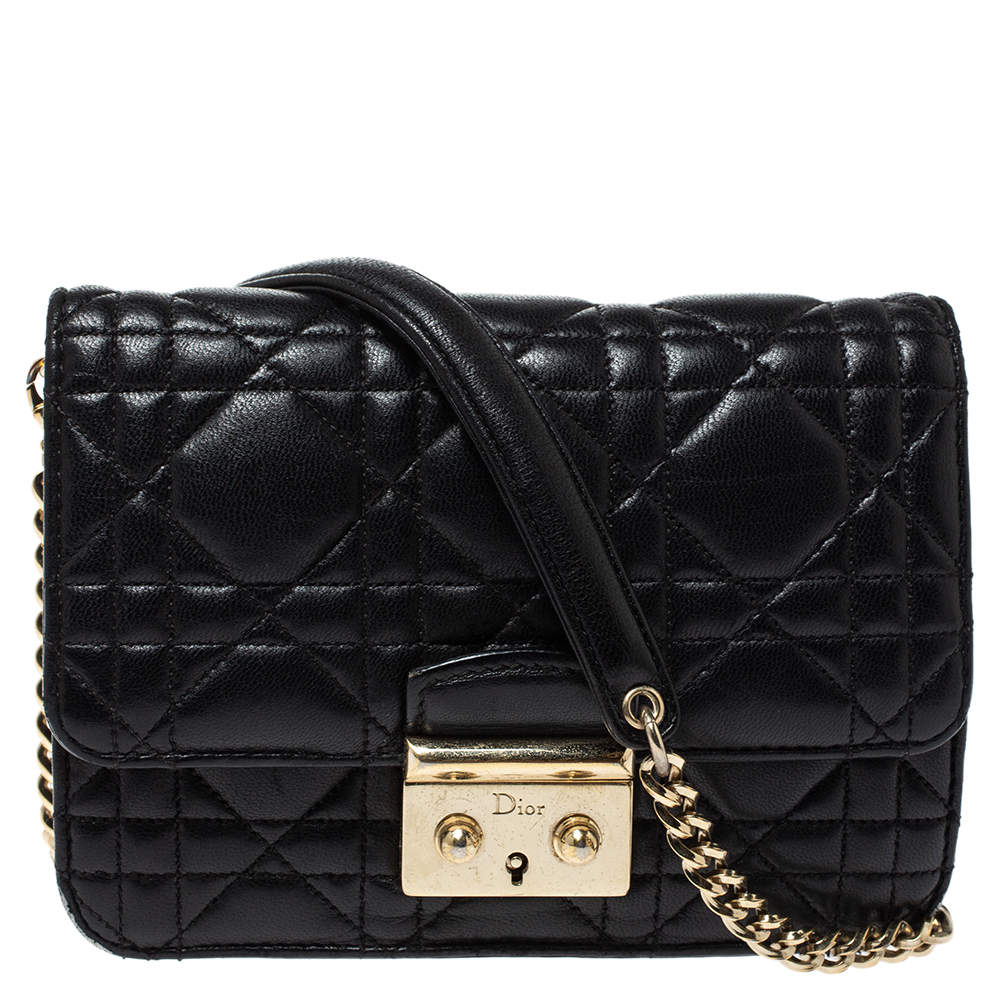 Dior Black Cannage Leather Mini Miss Dior Bag