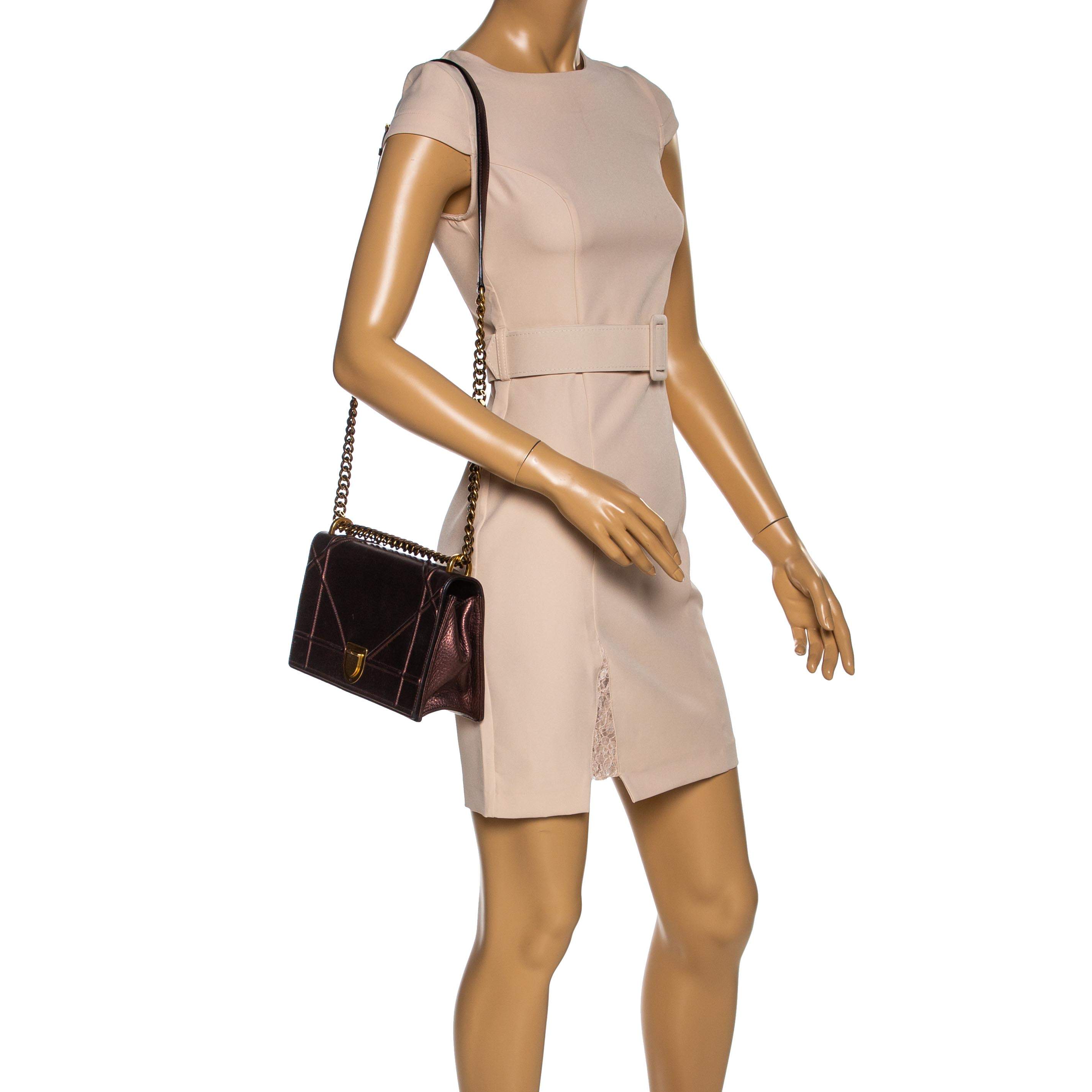 Christian Dior Leather Medium Diorama Shoulder Bag - Neutrals Shoulder Bags,  Handbags - CHR339175