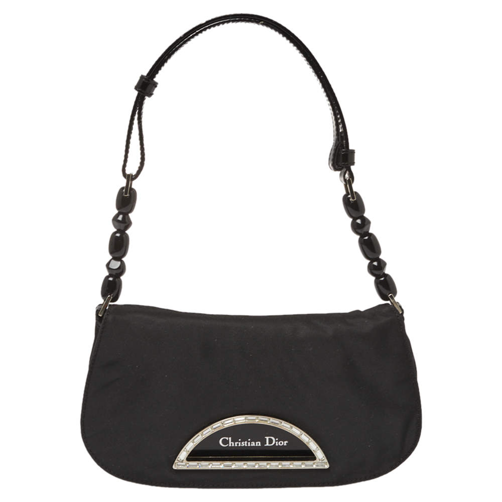 Dior Vintage - Nylon Malice Pearl Shoulder Bag - Black - Leather Handbag -  Luxury High Quality - Avvenice