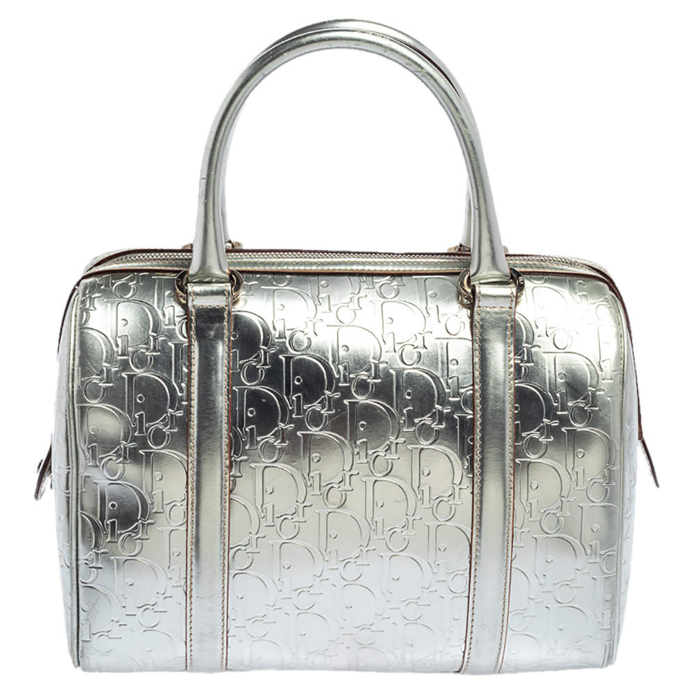 Pre Owned حقيبة كريستيان ديور جلد أوبليك ذهبي ميتاليك مونوغرامي