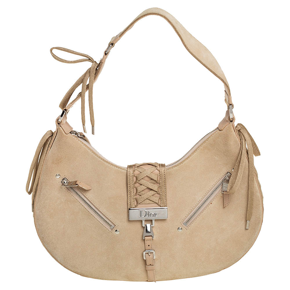 Dior Beige Suede and Leather Admit It Hobo Dior | TLC