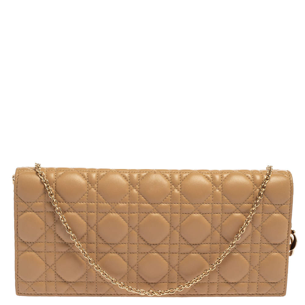 مملوكة مسبقًا محفظة ديور غطاء بطية جلد ايريدسنت كاناج بيج