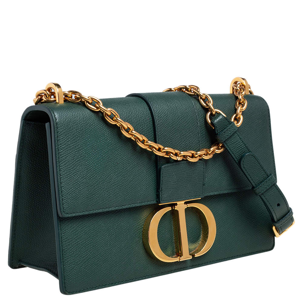 30 montaigne leather handbag Dior Green in Leather - 35875166