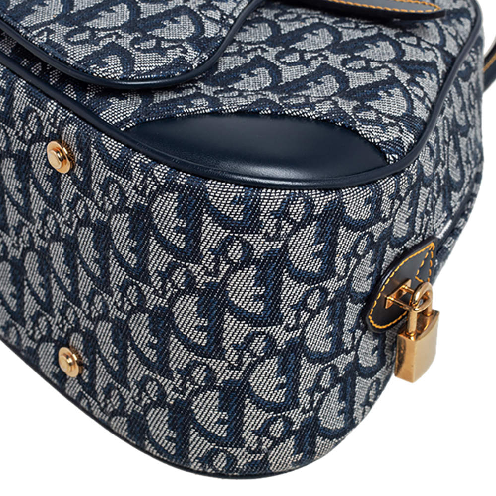 Christian Dior Diorissimo Double Saddle Bowler Bag - Blue Handle Bags,  Handbags - CHR352934