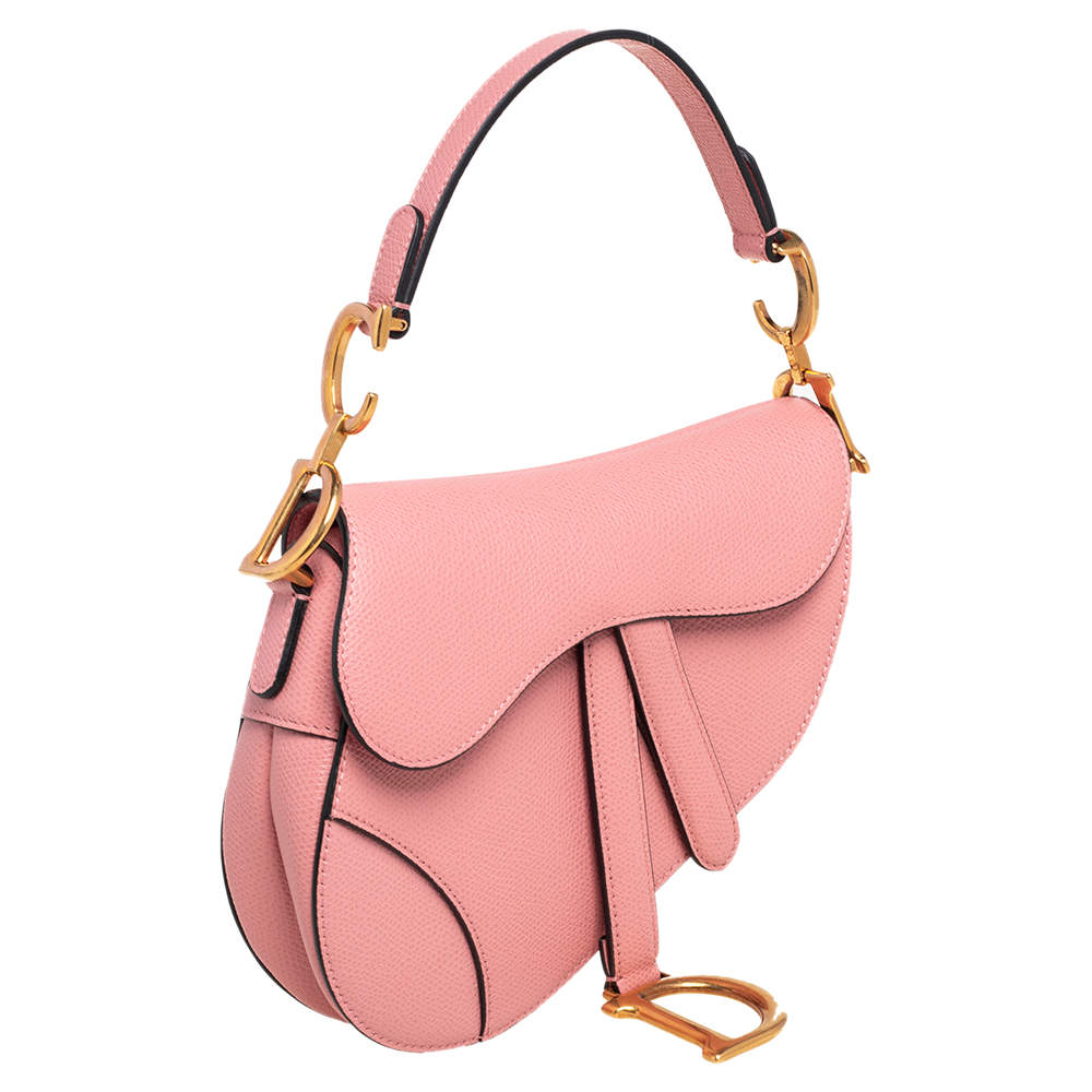 Dior Pink Canvas Saddle Bag - 2 For Sale on 1stDibs  pink saddle bag, dior  bags pink, dior pink saddle bag