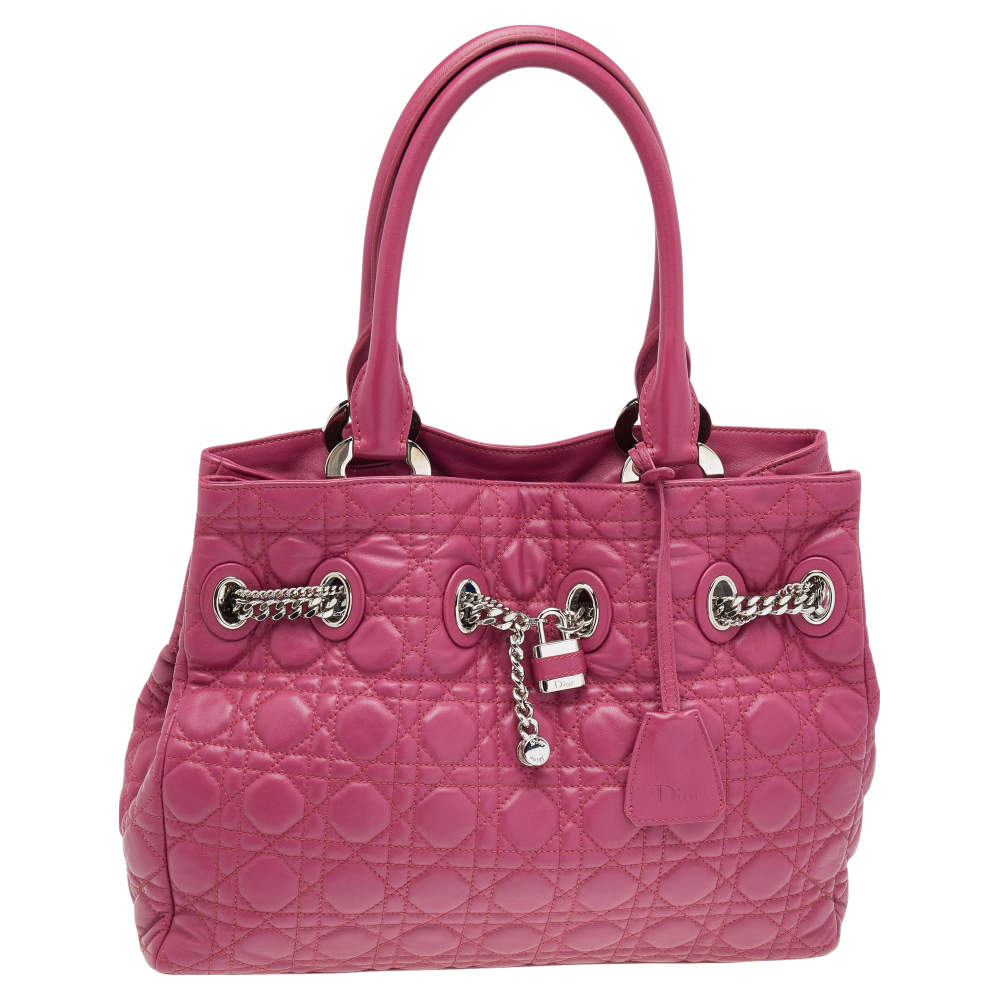 Dior Pink Cannage Leather Charming Tote Dior | The Luxury Closet