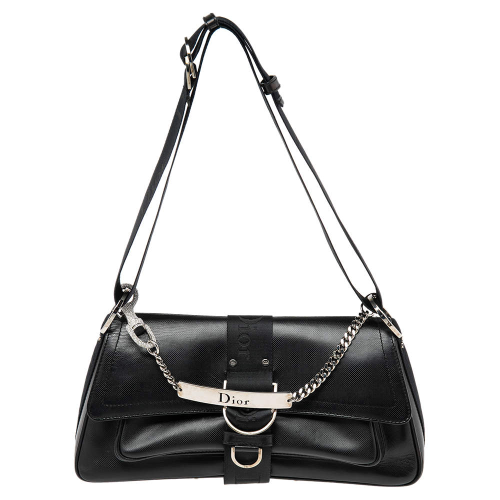 مملوكة مسبقًا حقيبة كتف ديور هاردكور كانفاس مقوى أسود