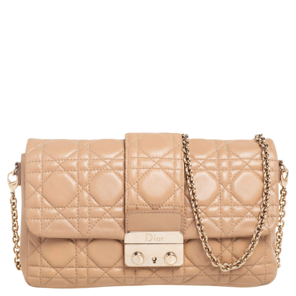 Dior Beige Cannage Leather Miss Dior Promenade Pouch Bag Dior | The ...