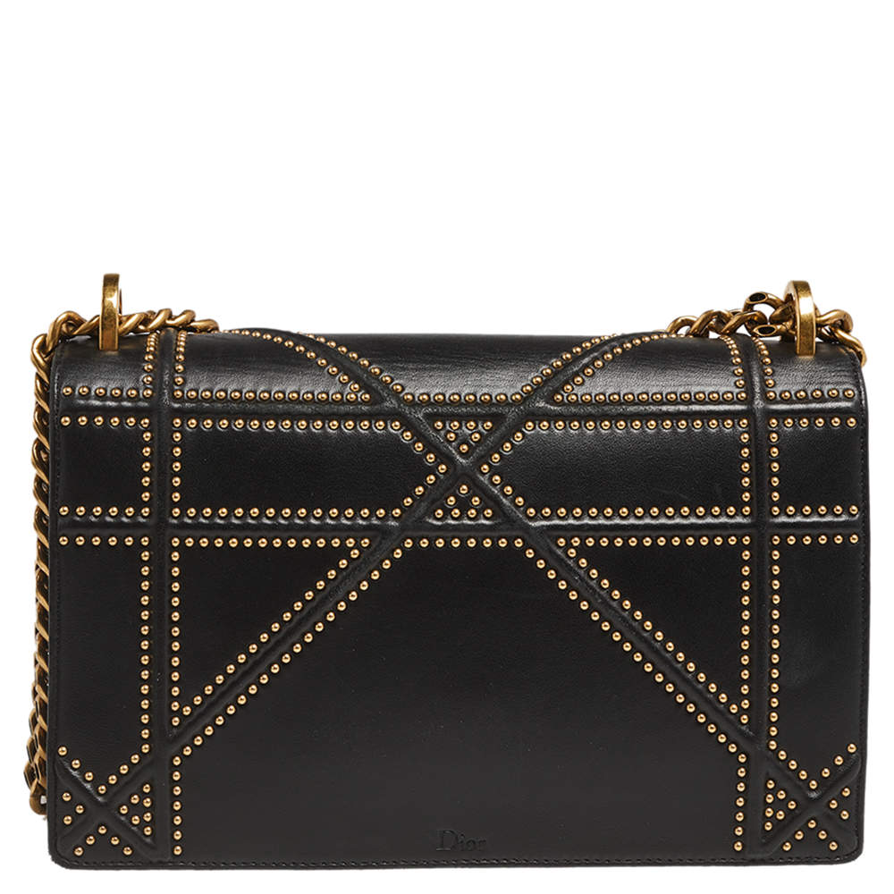 Christian Dior Black Leather Small Diorama Shoulder Bag – Pre Porter