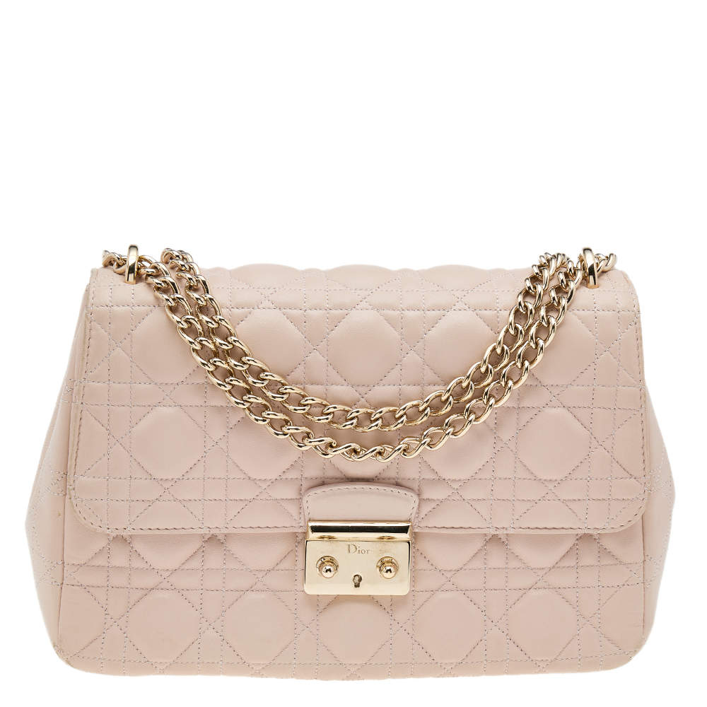 Dior Beige Cannage Leather Miss Dior Medium Flap Bag Dior | TLC