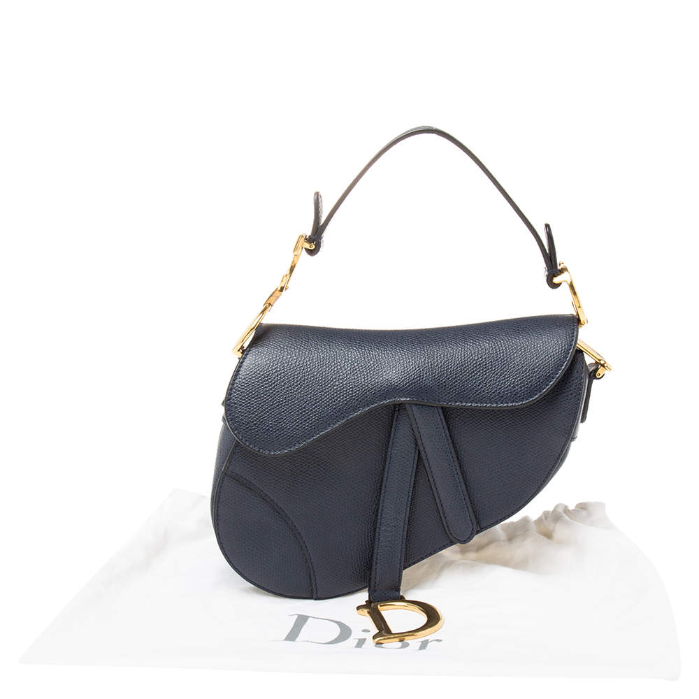 Dior saddle 2024 bag grained leather