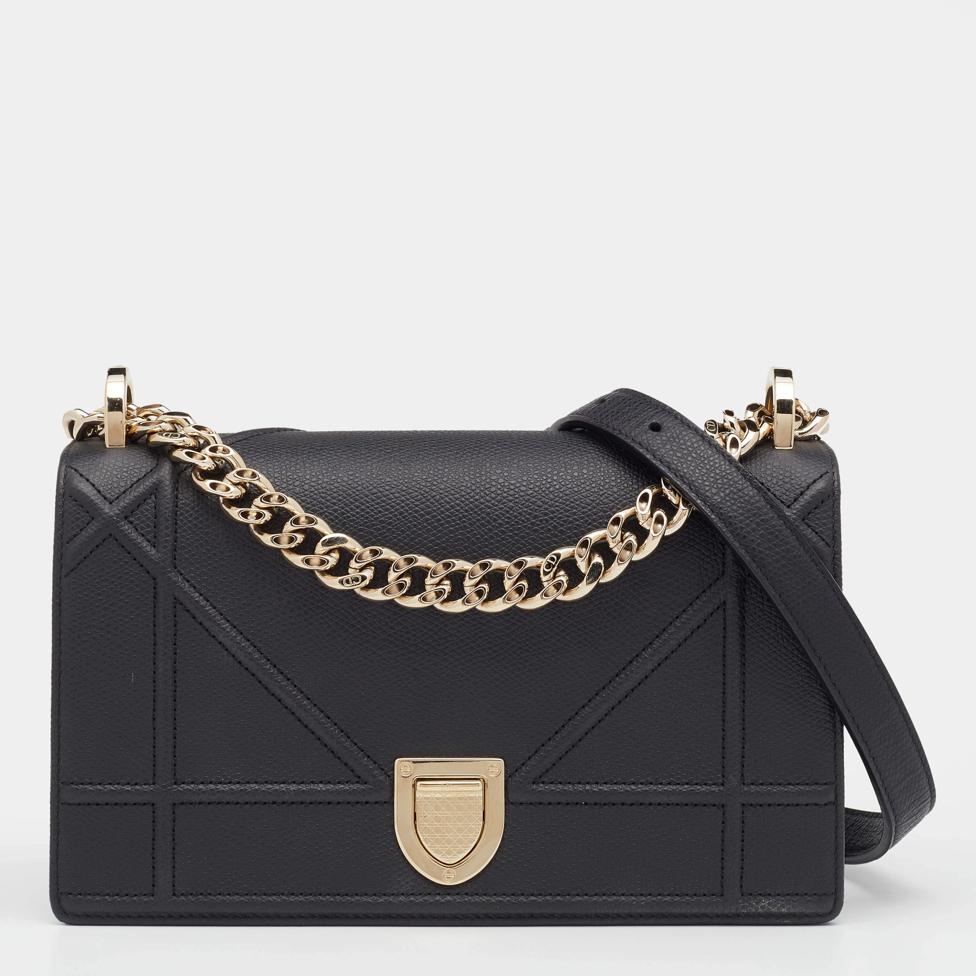 Dior Black Leather Small Diorama Flap Shoulder Bag Dior The Luxury Closet