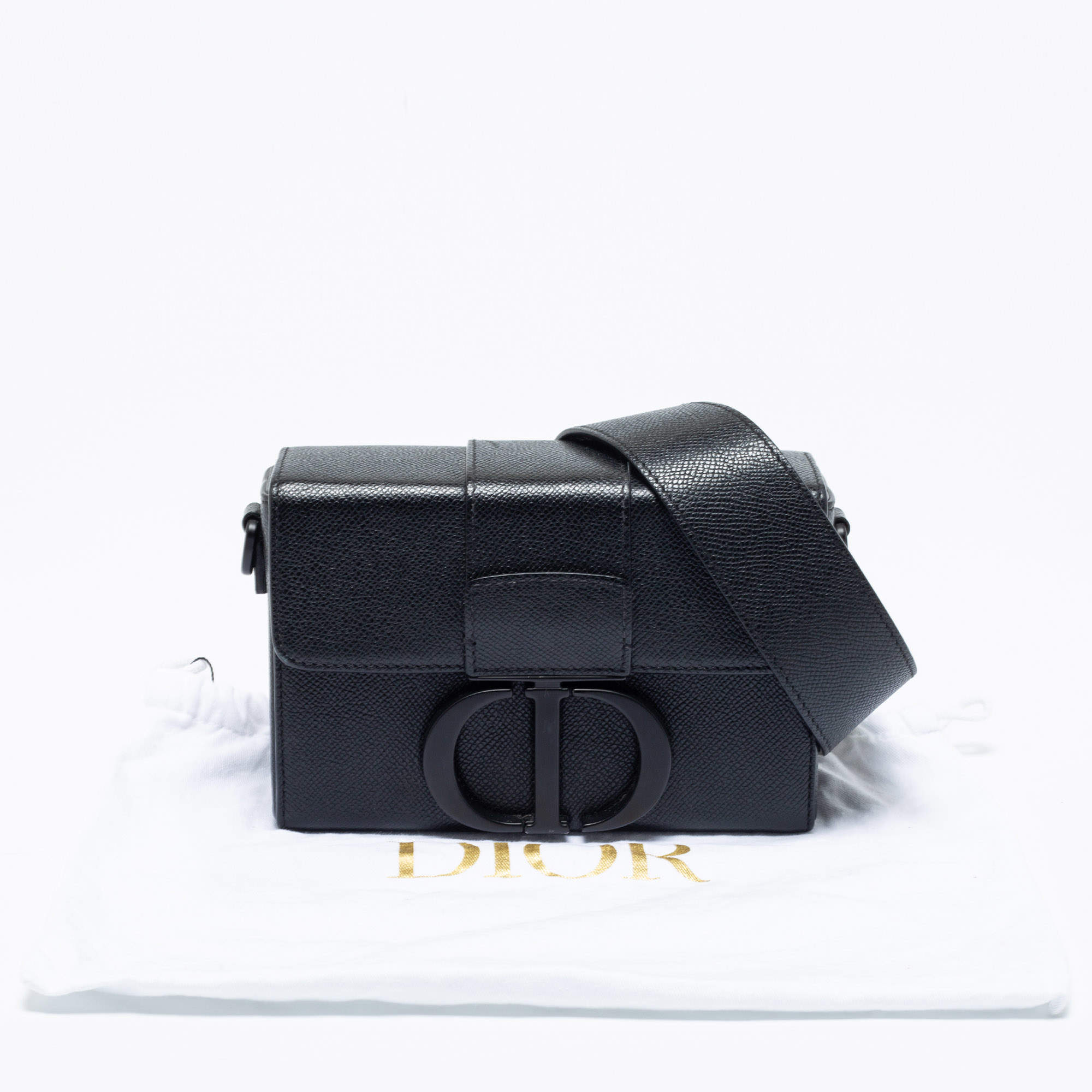 30 montaigne leather mini bag Dior Black in Leather - 33584902