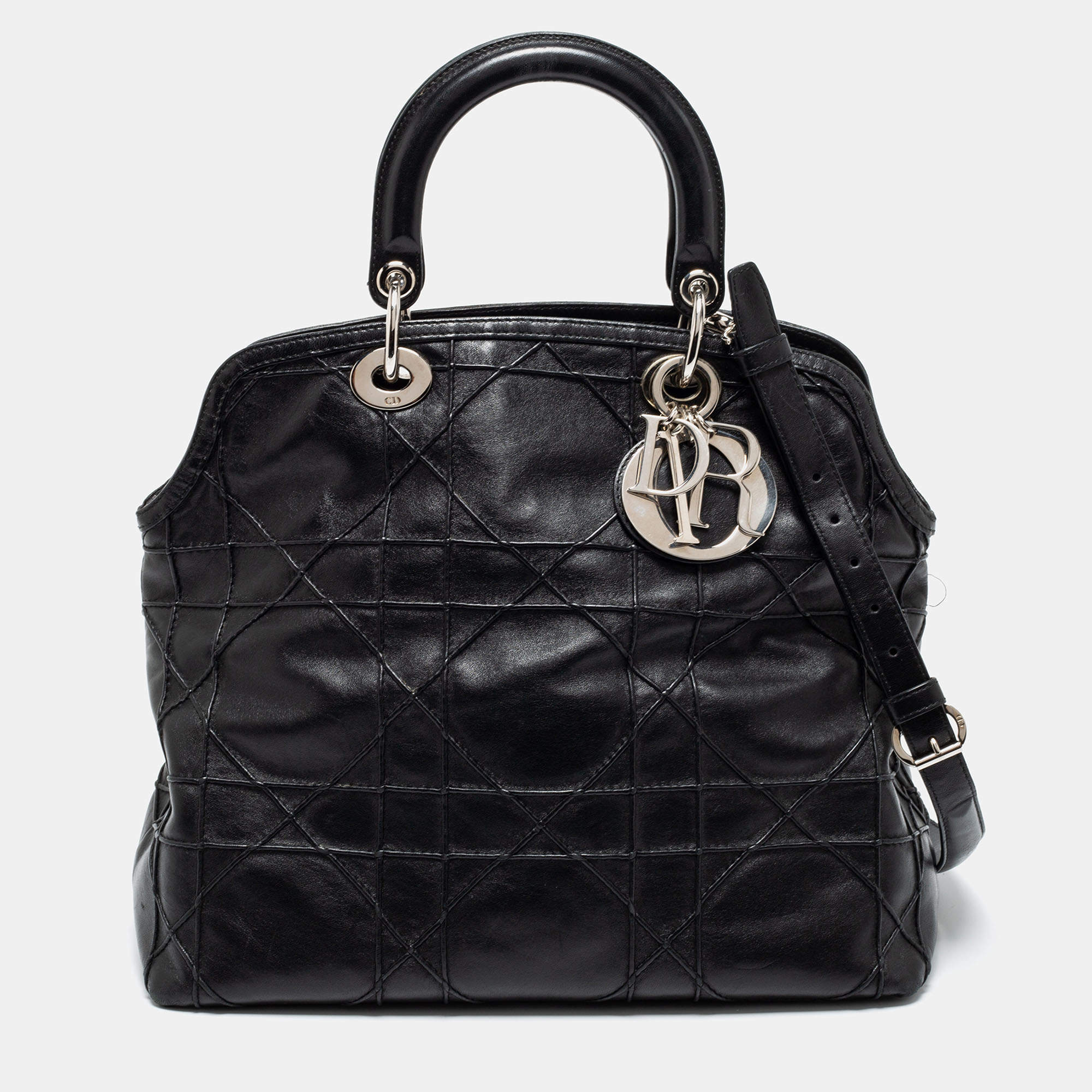 Dior Black Quilted Leather Granville Tote