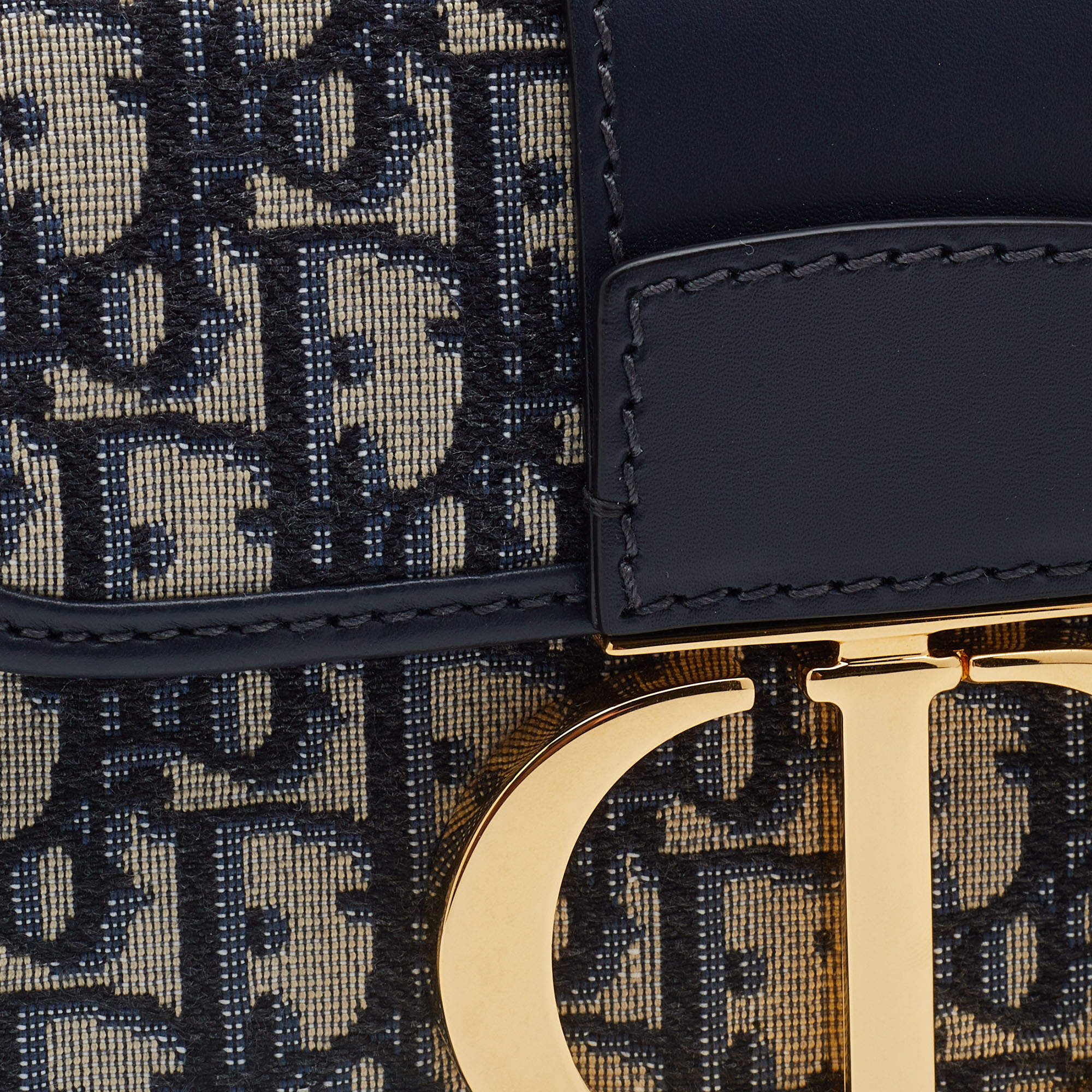 30 montaigne box cloth handbag Dior Blue in Cloth - 32362750