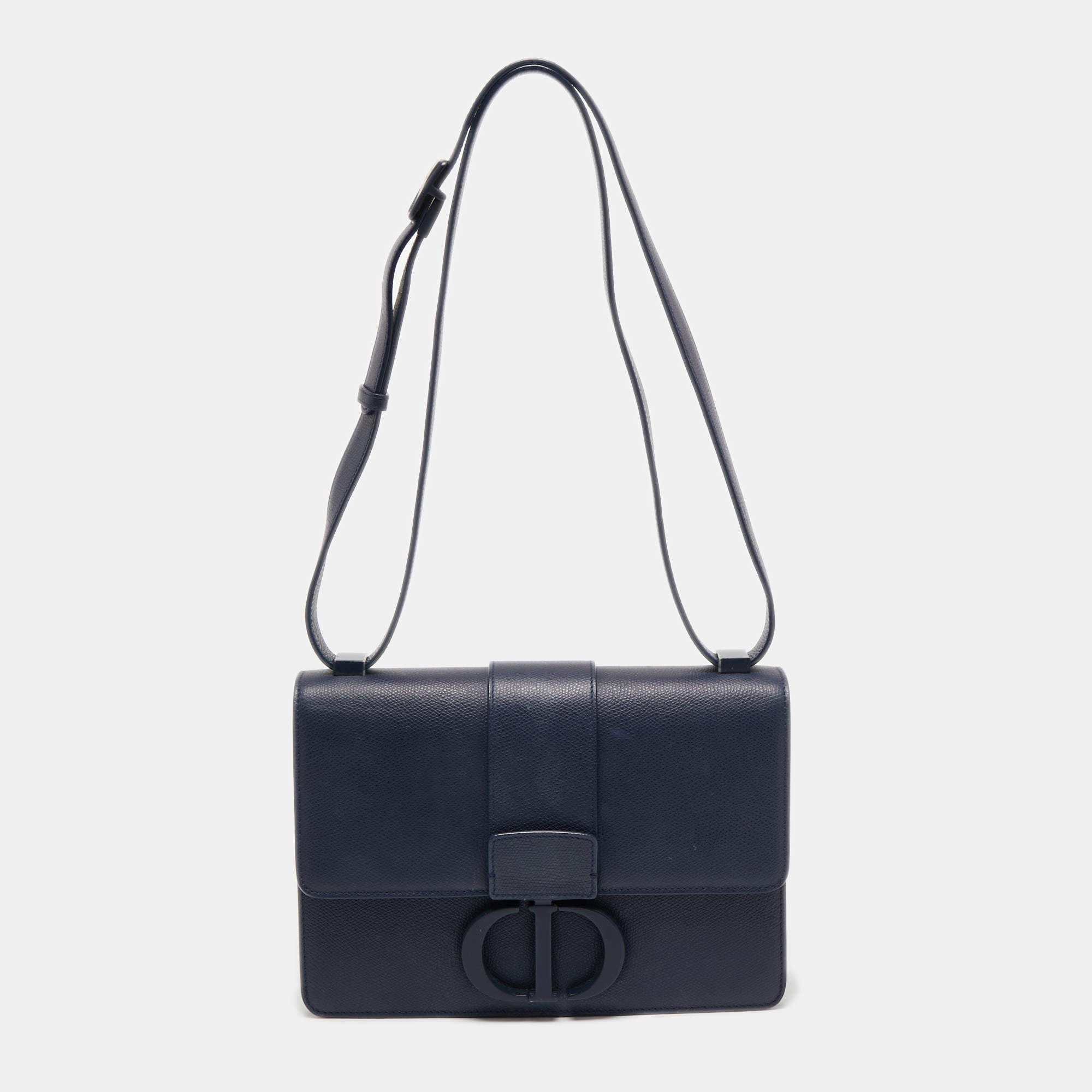 Dior Blue Leather 30 Montaigne Flap Shoulder Bag