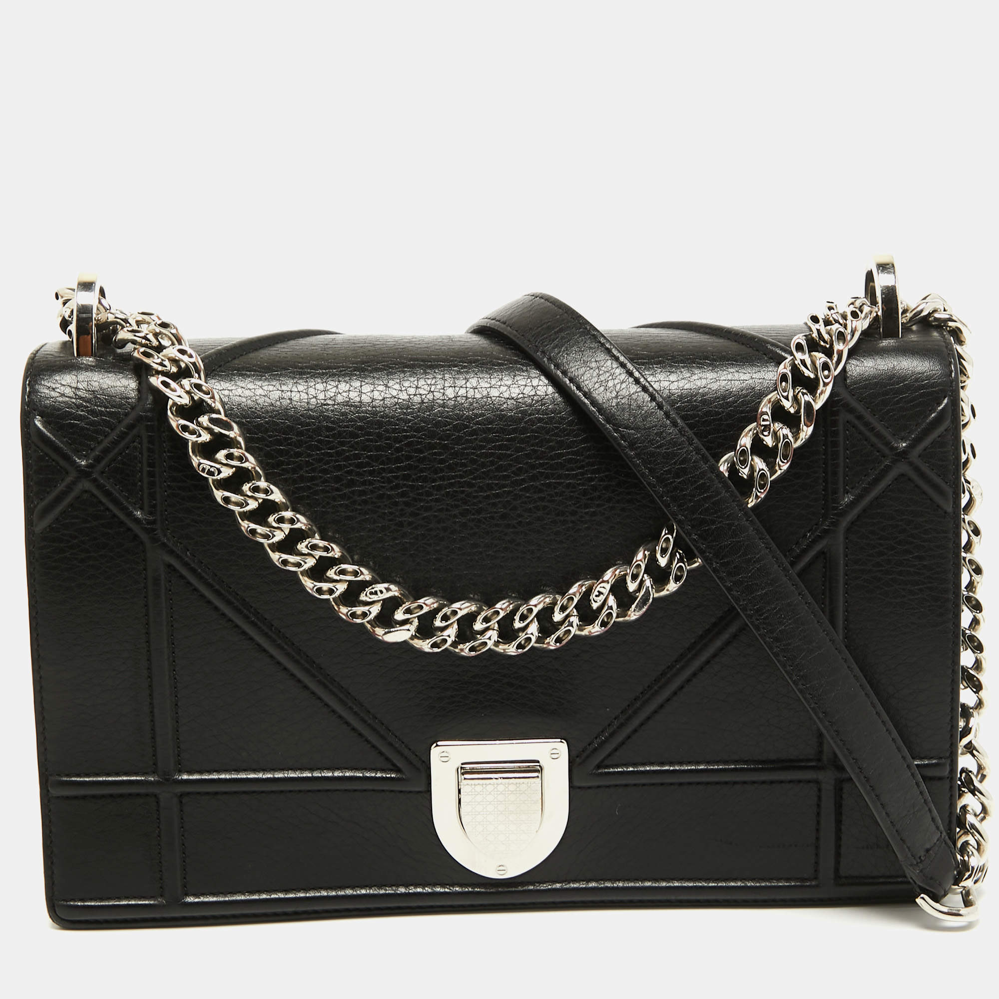 Dior Black Leather Medium Diorama Shoulder Bag Dior | The Luxury Closet