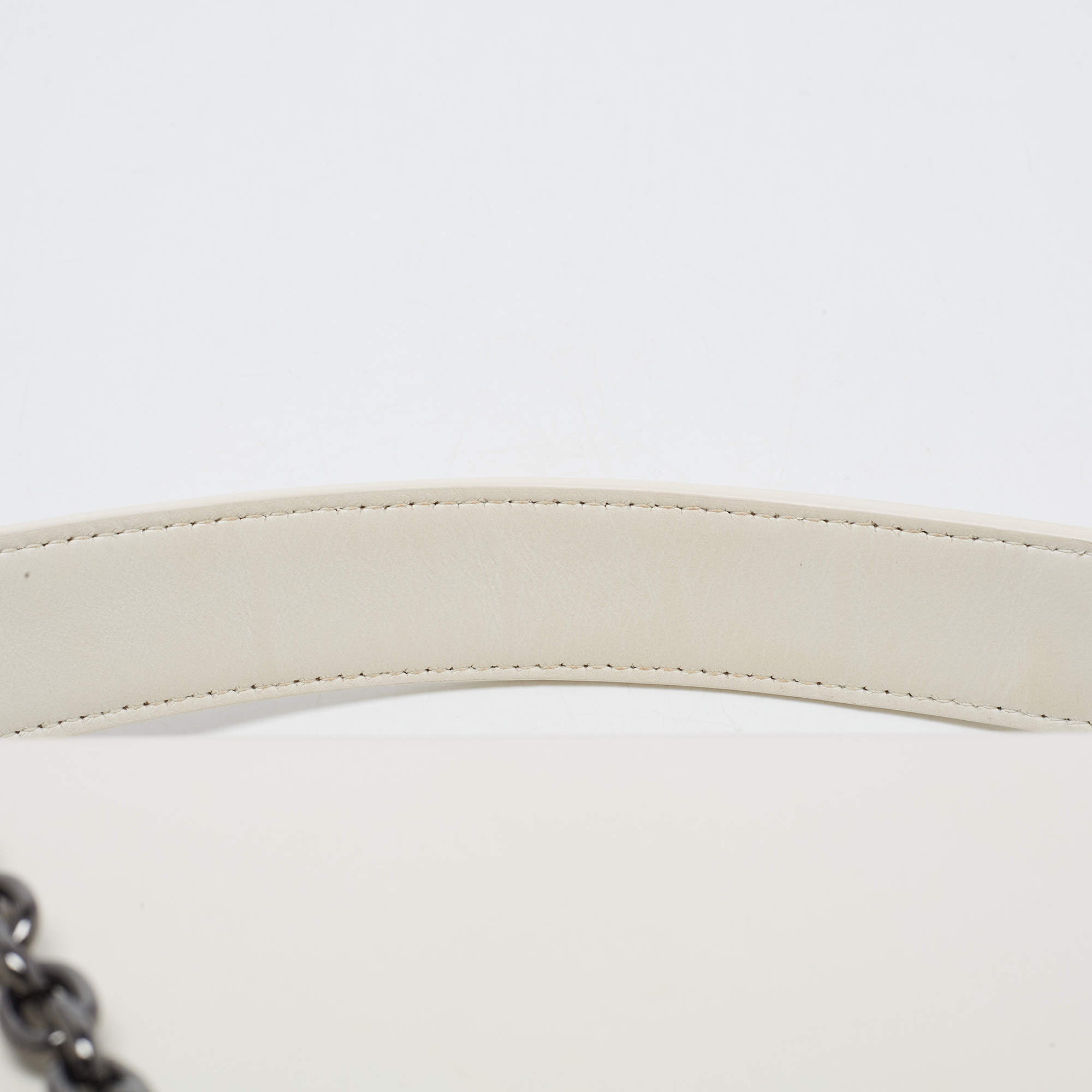Dior Off White Leather 30 Montaigne Chain Top Handle Bag Dior