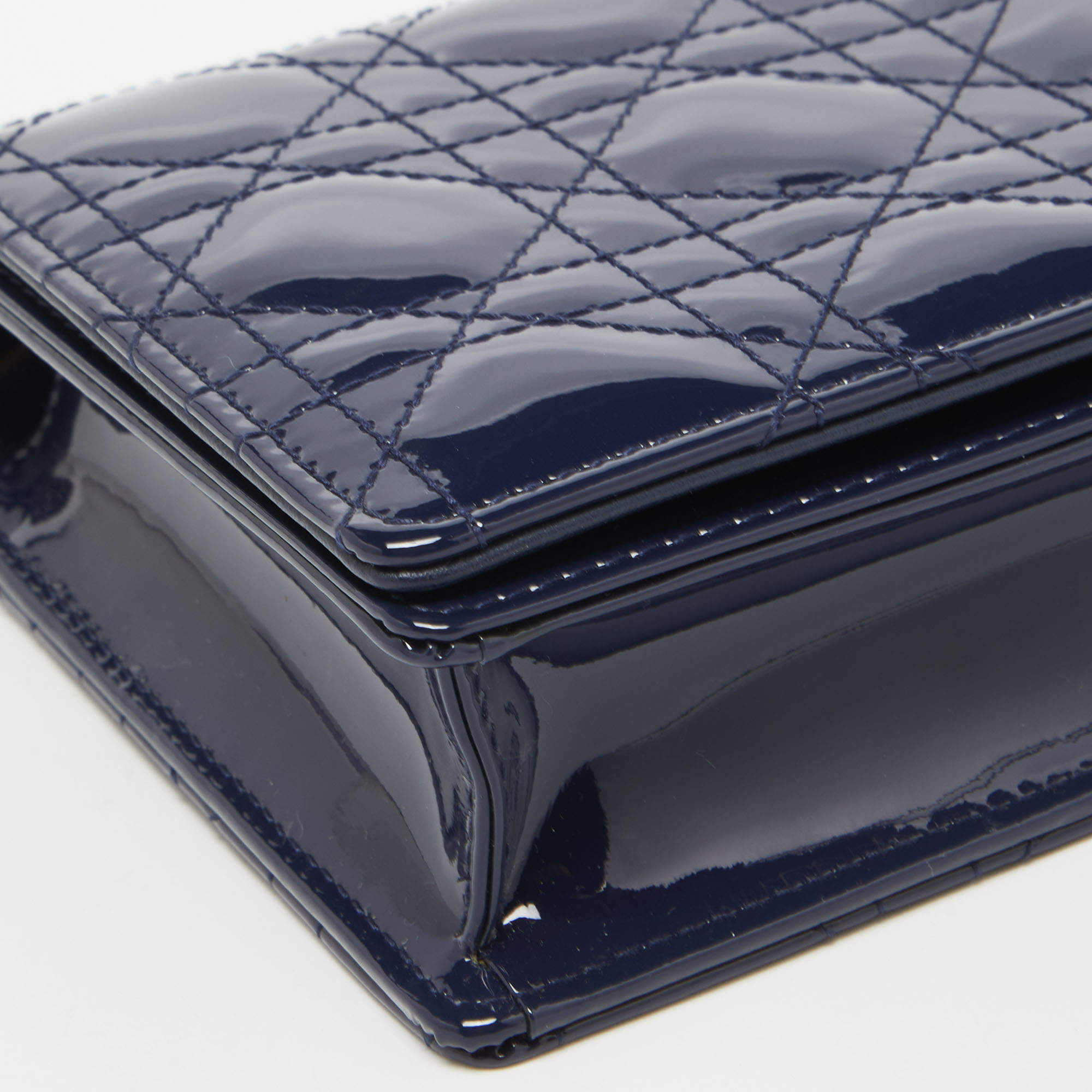 Christian Dior Handbags Blue Patent leather ref.915568 - Joli Closet