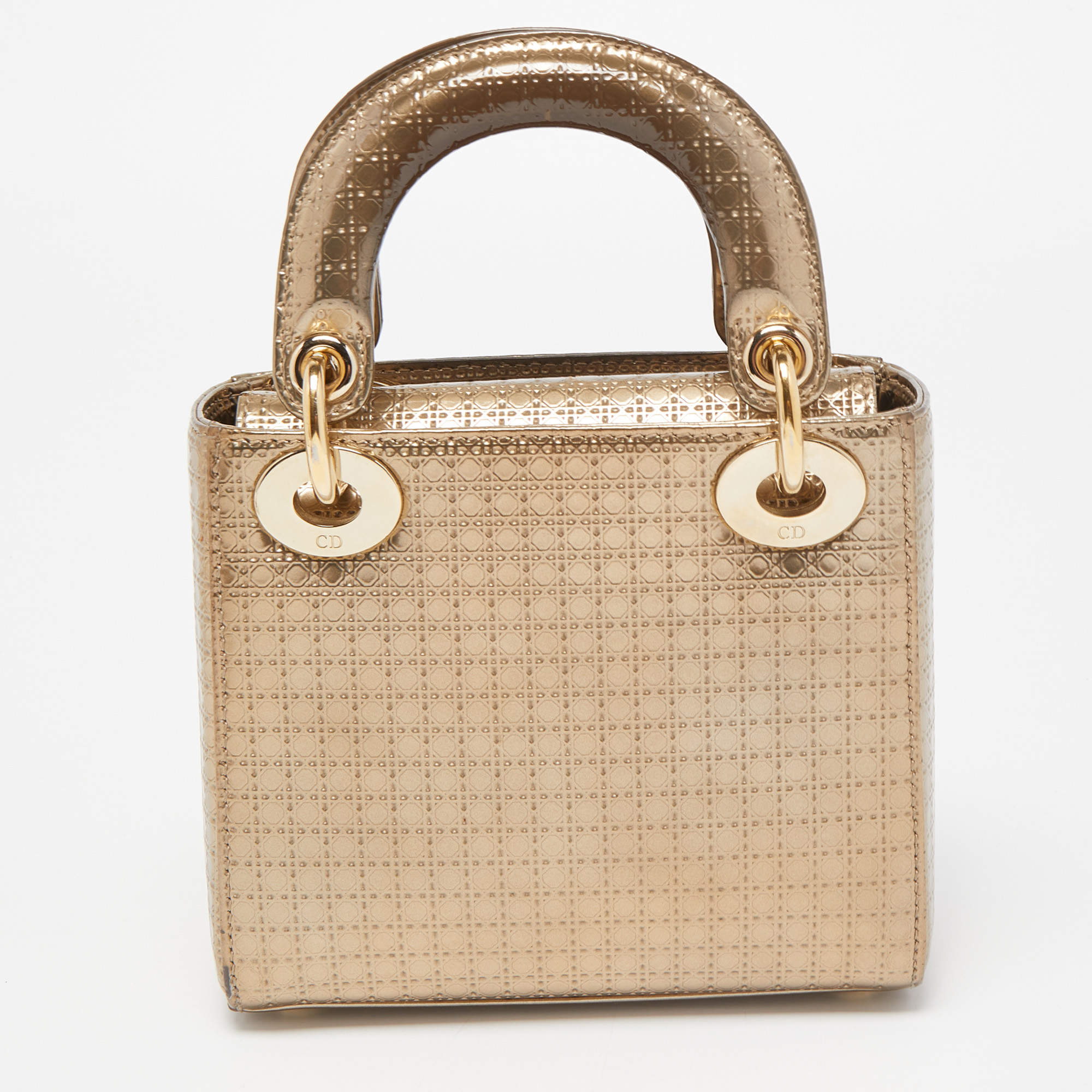 Lady Dior Limited Edition Mini Pearl Handbag Champagne Hardware  CovetThy