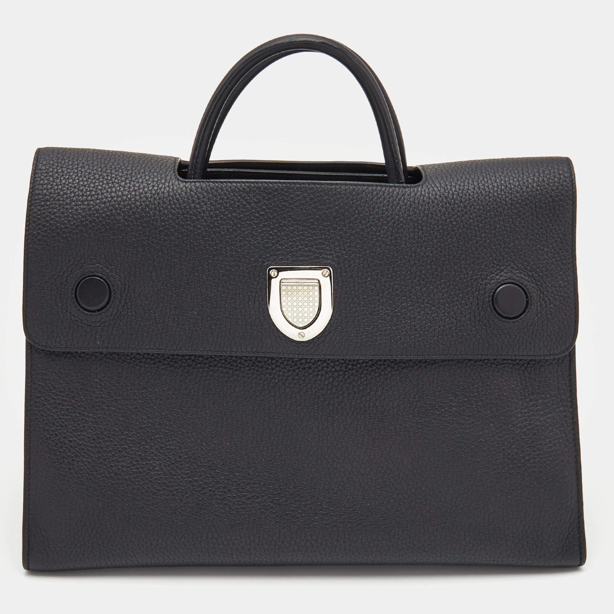 Pre Owned Dior Black Leather Large Diorever Tote