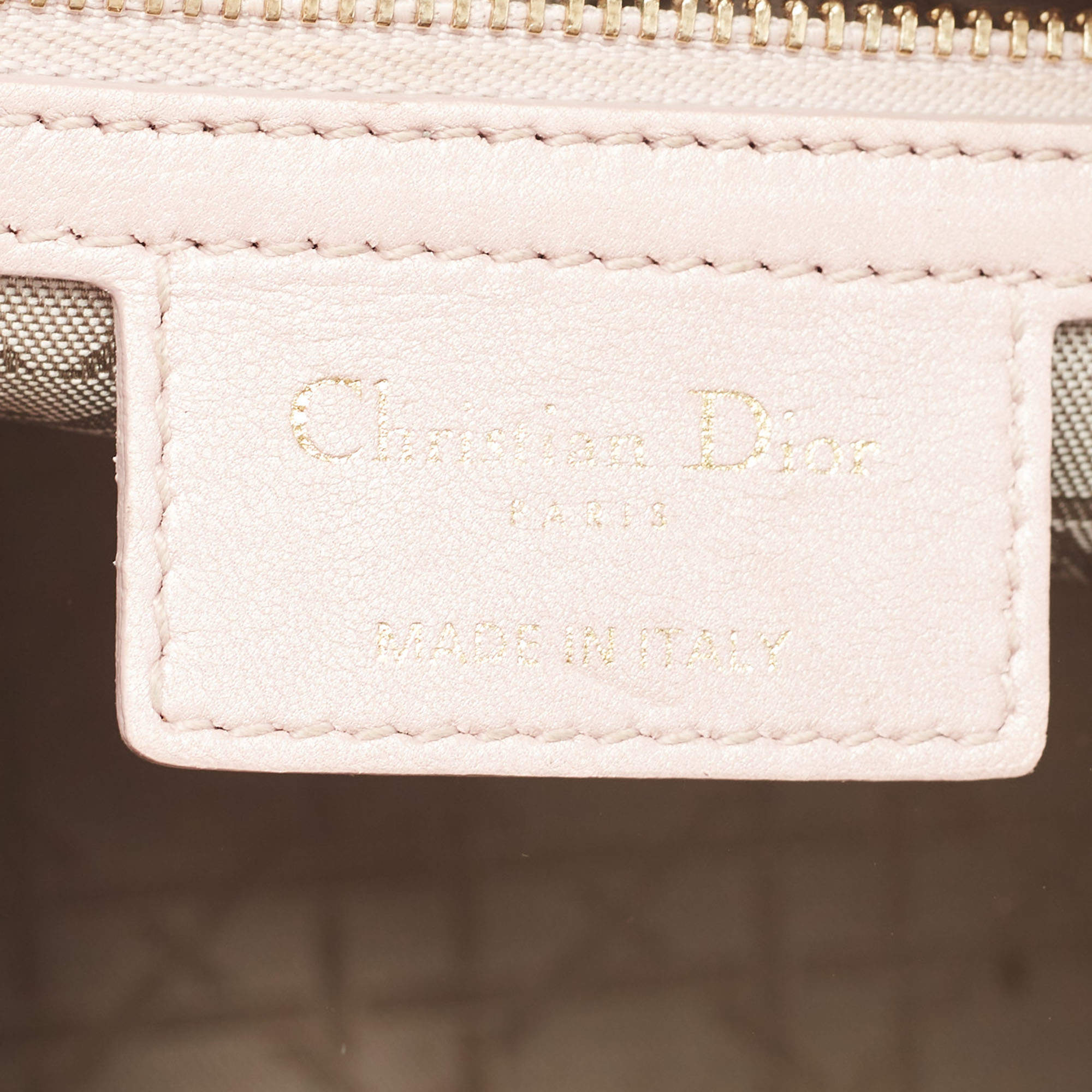 Christian Dior Tote Bag Lady Dior Pink Leather ref.995383 - Joli Closet