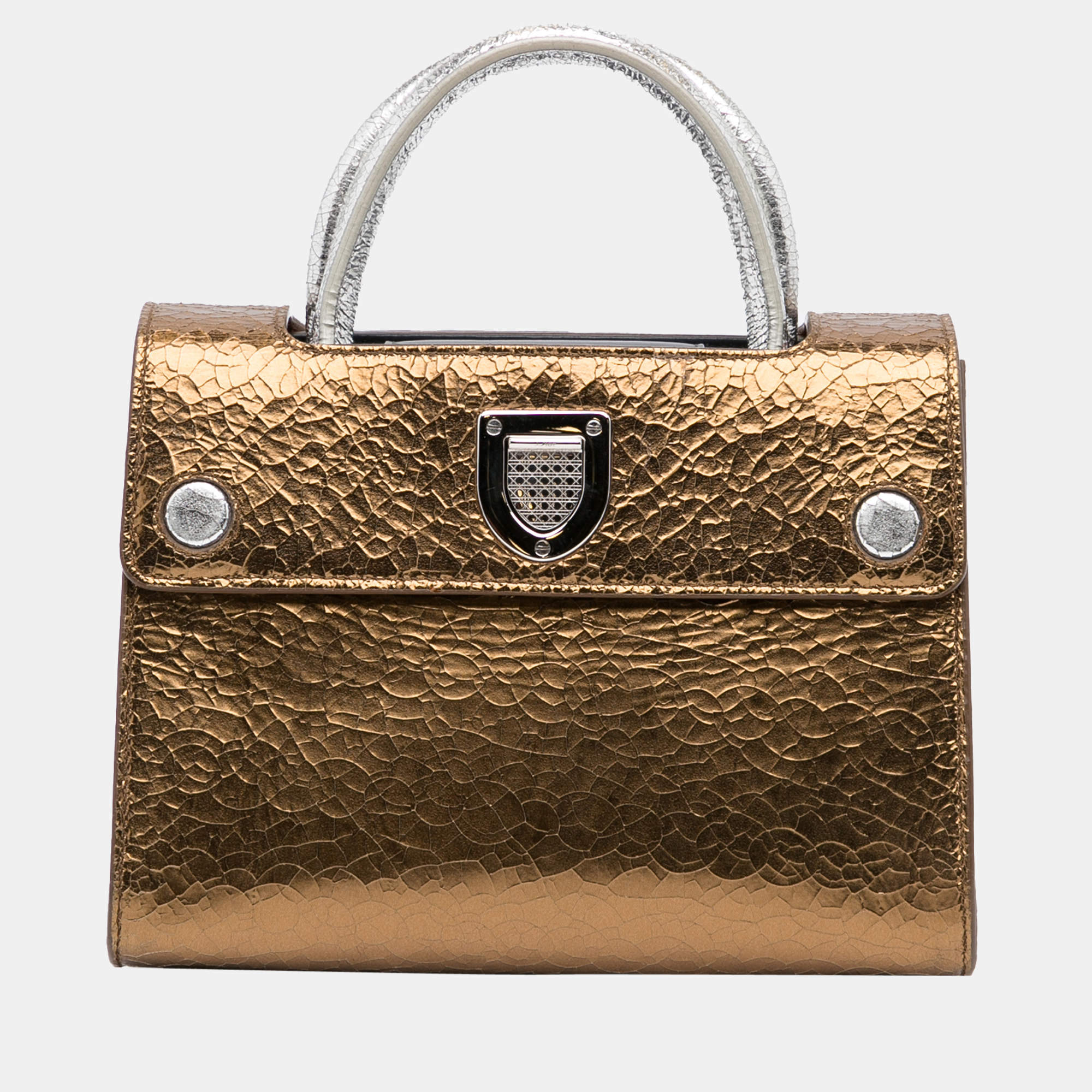 Dior Gold Mini Metallic Diorever Satchel