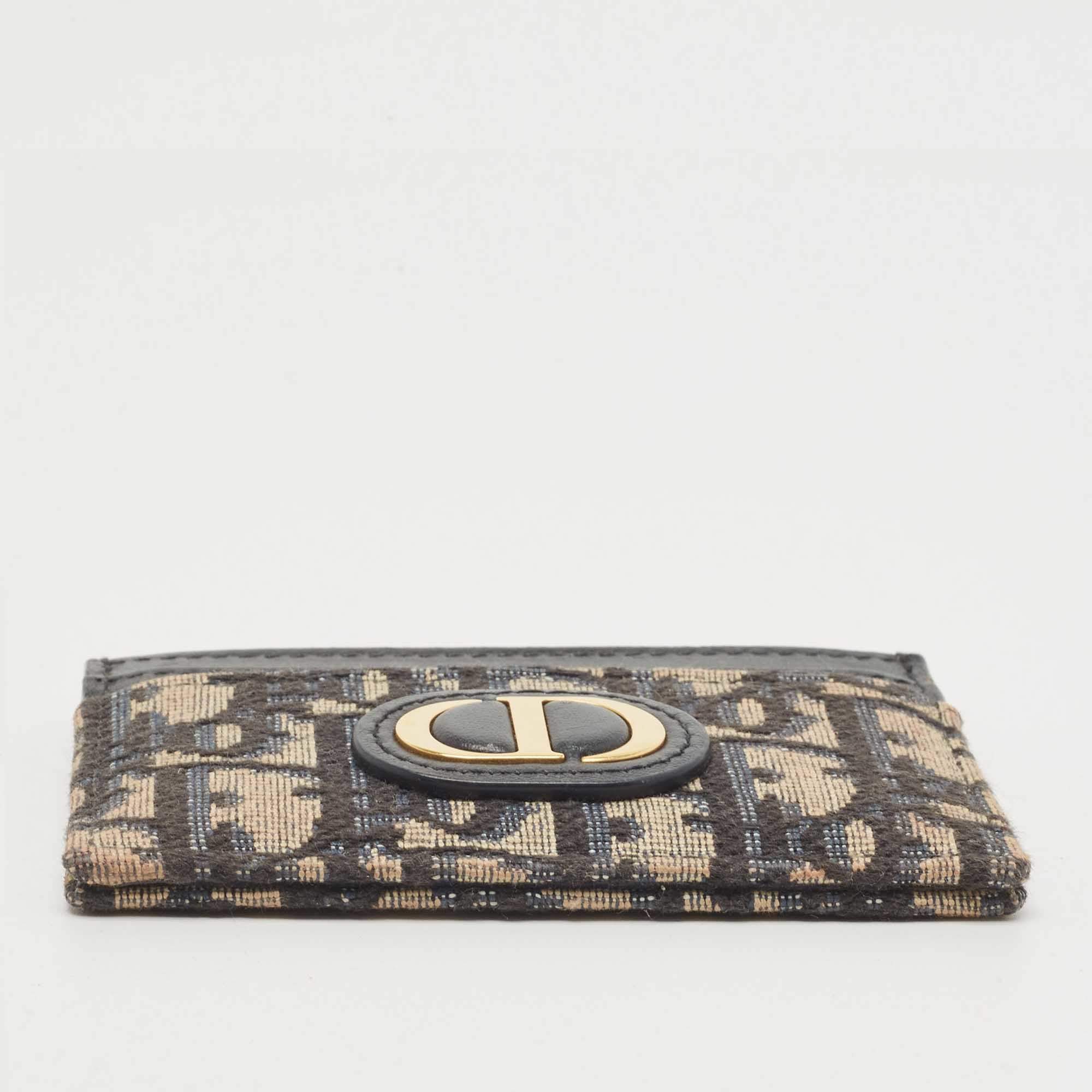 30 montaigne cloth card wallet Dior Navy in Cloth - 20735485
