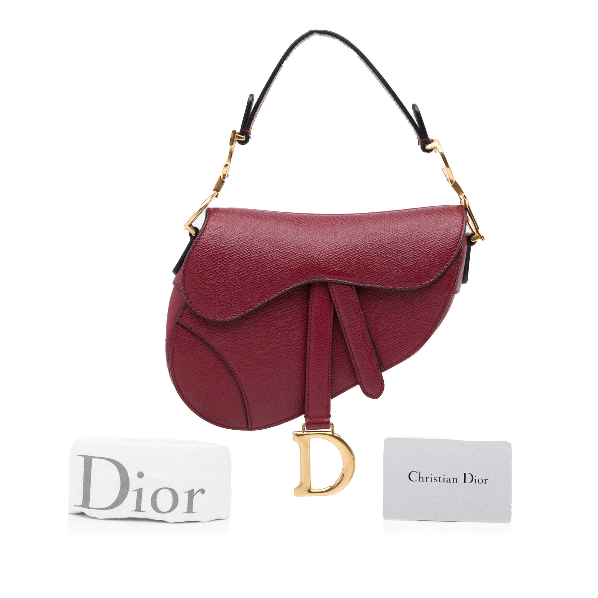 Dior mini saddle deals bag red