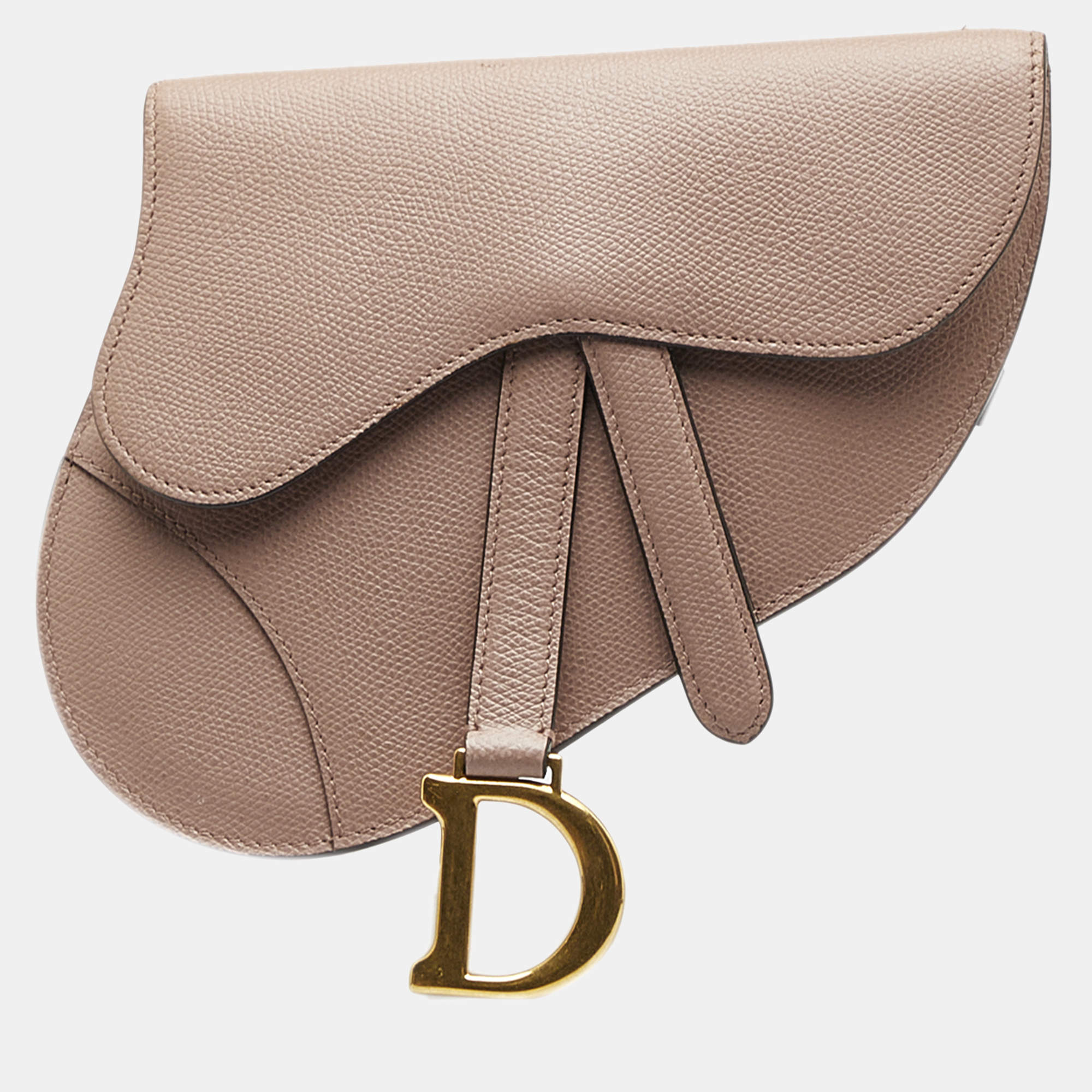 Dior - Saddle Bag with Strap Blush Grained Calfskin - Women