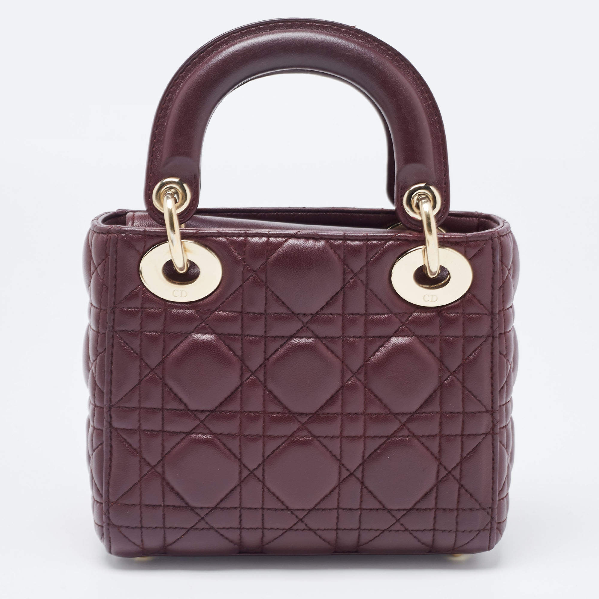 Lady dior outlet mini burgundy