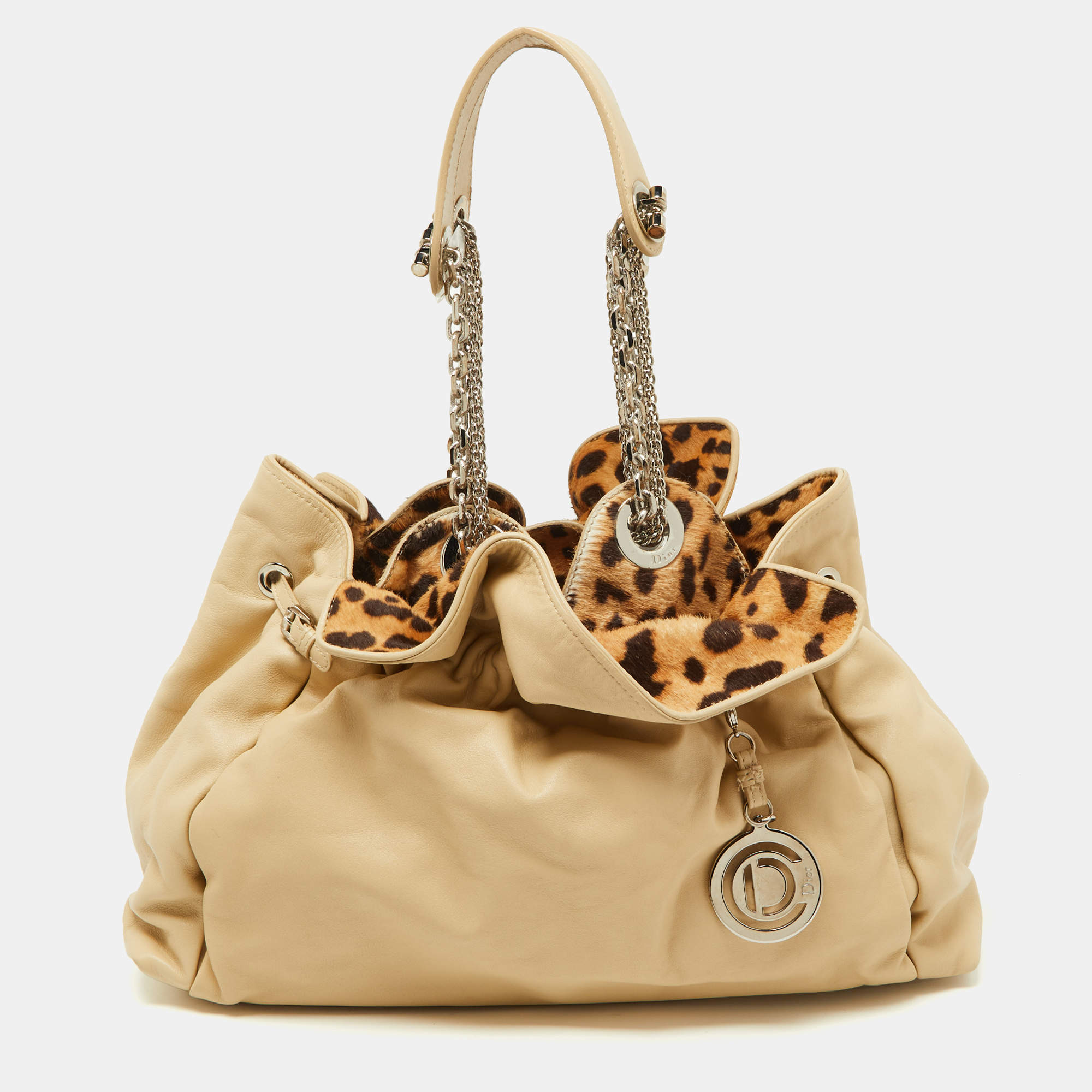 Pre Owned Dior Beige Leather Le Trente Hobo