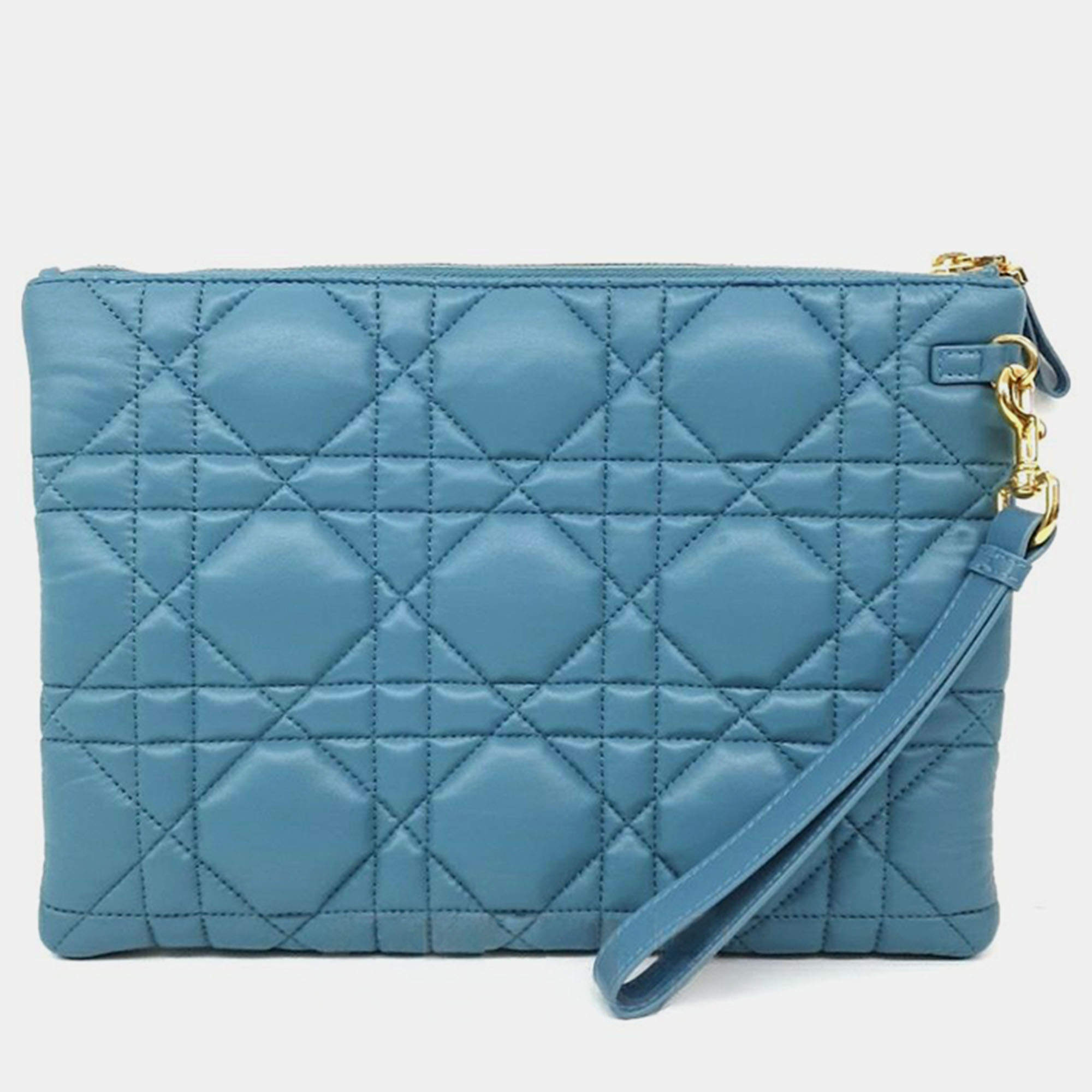 Pre Owned Christian Dior Caro Clutch Large