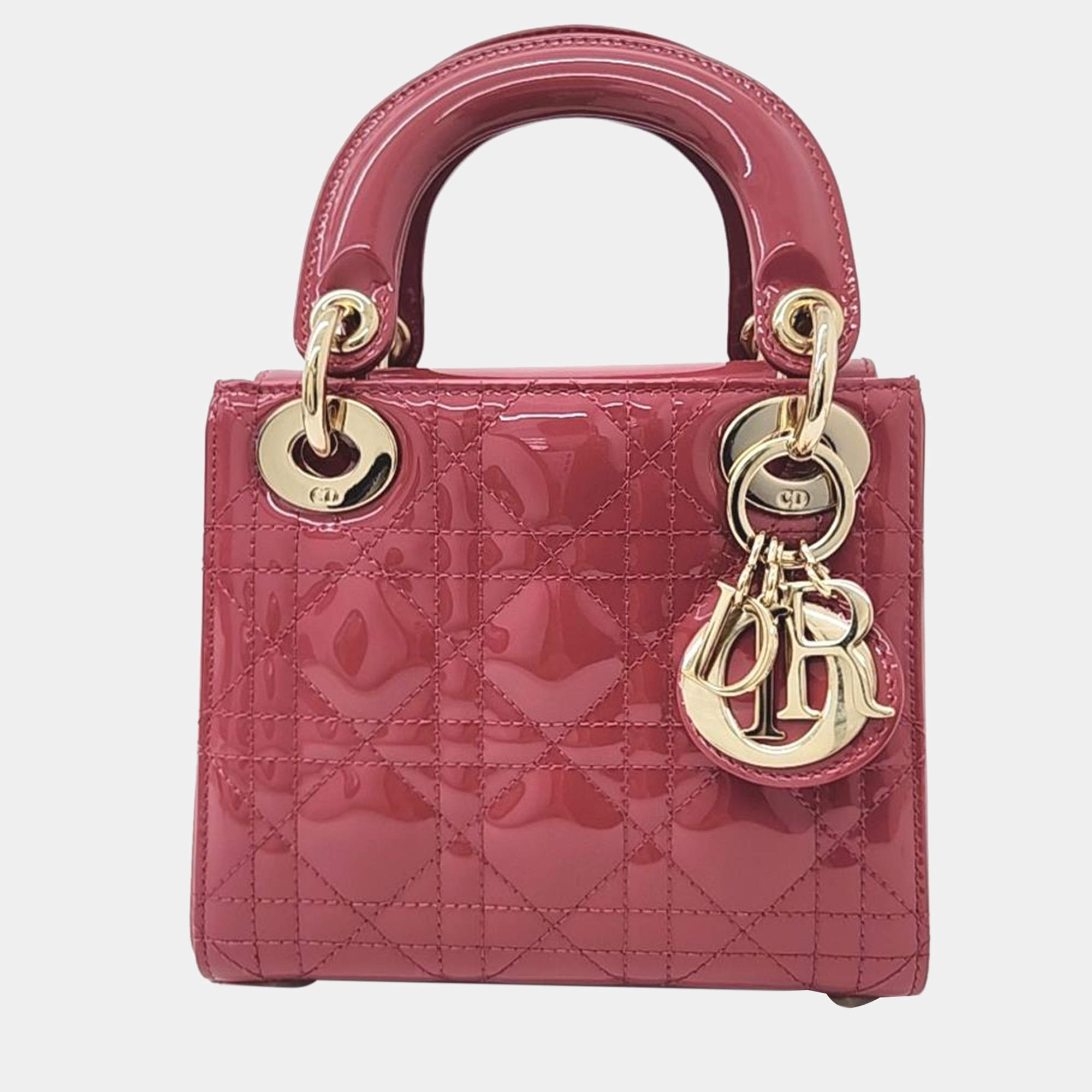 Pre Owned Christian Dior Patent Lady Bag Mini