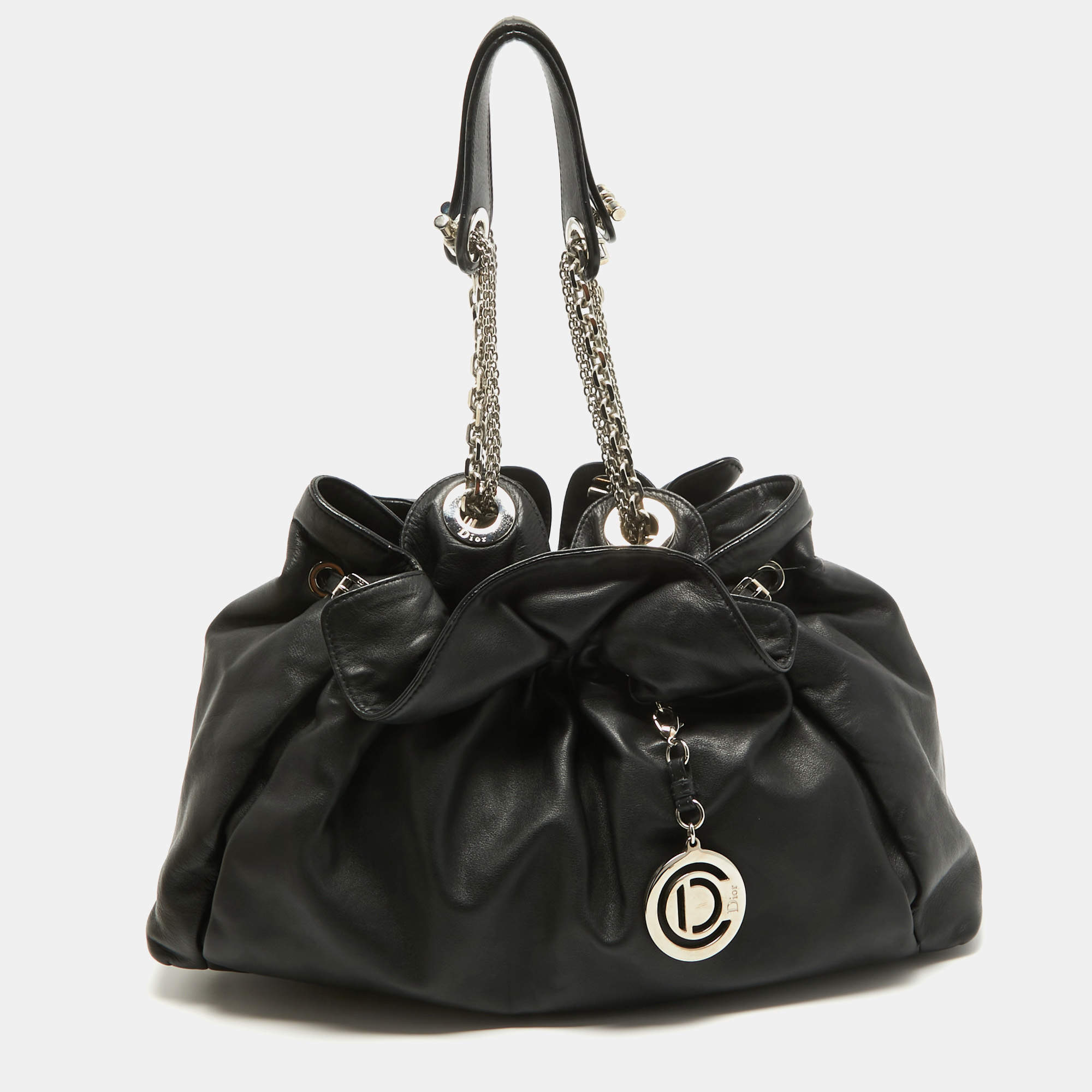 Pre Owned Dior Black Leather Le Trente Hobo