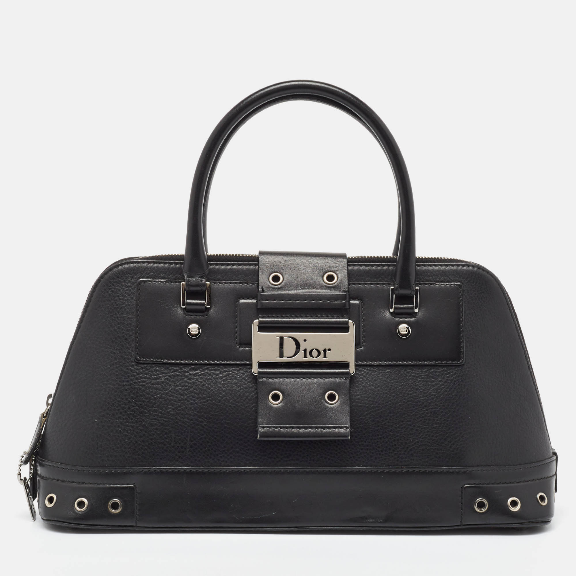 Pre Owned Dior Black Leather Street Chic Satchel