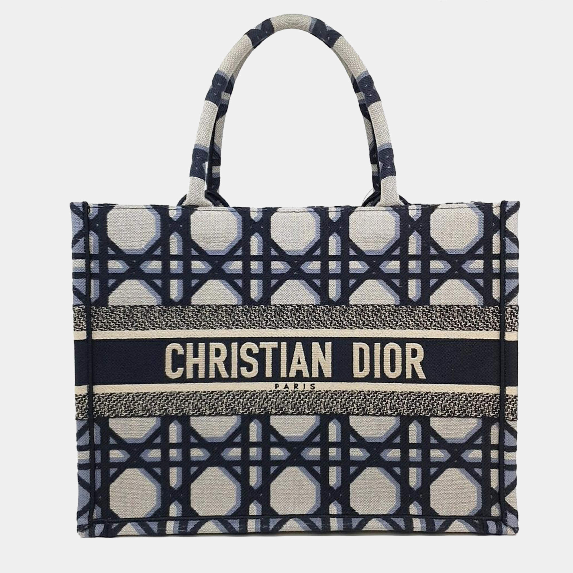 Pre Owned Christian Dior Book Tote Handbag 36 M1296