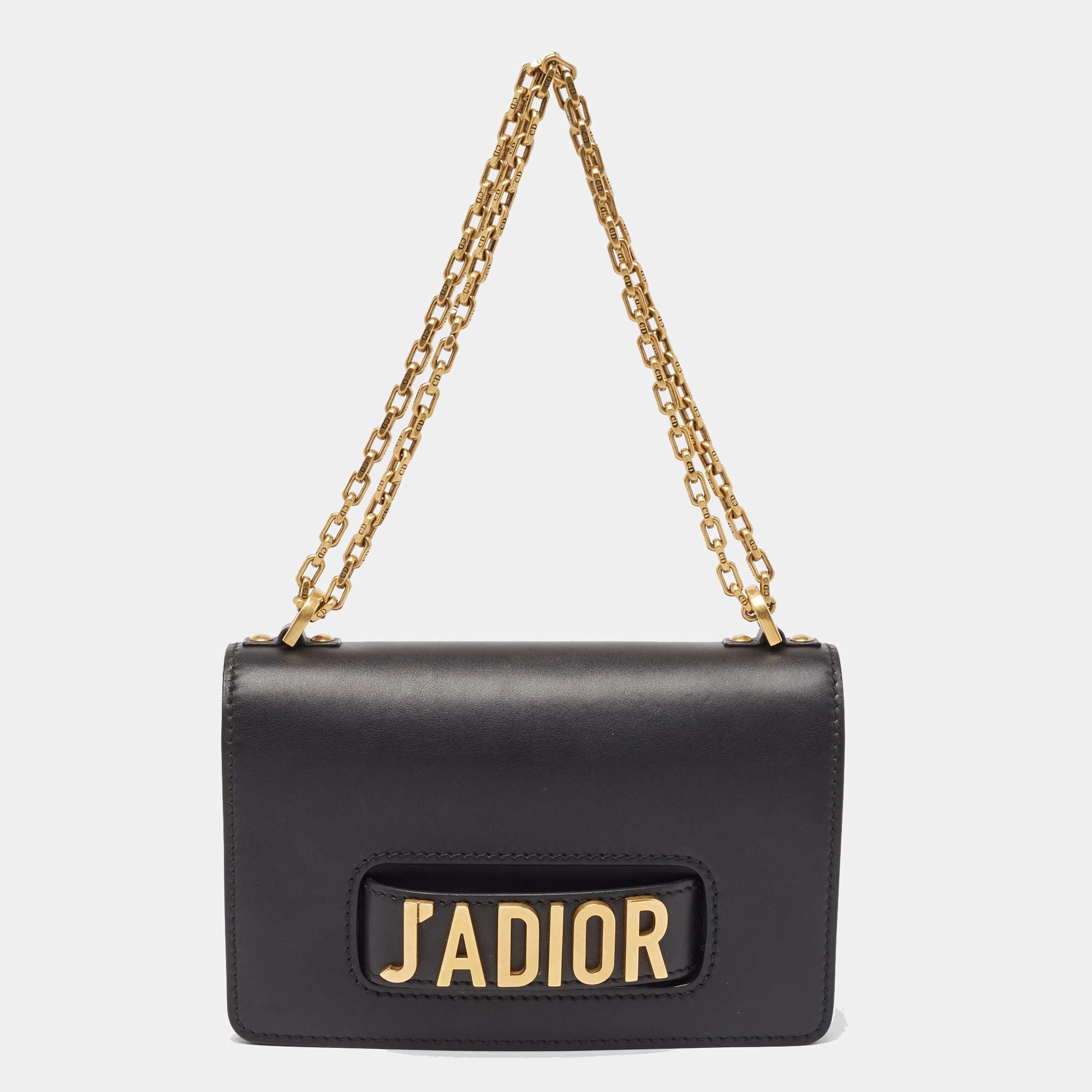 Pre Owned Dior Black Leather J'Adior Flap Shoulder Bag