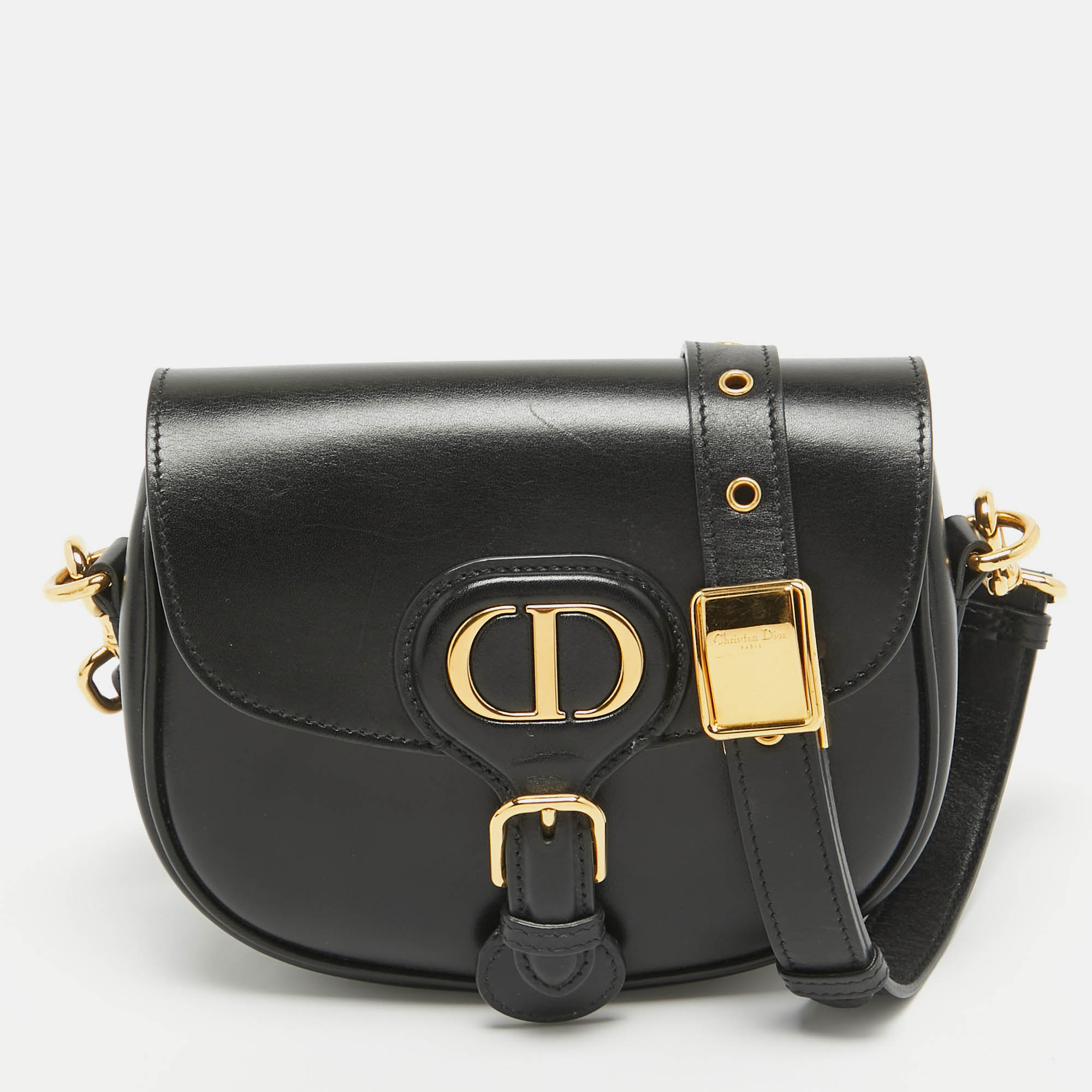 Pre Owned Dior Black Leather Small Bobby Bag