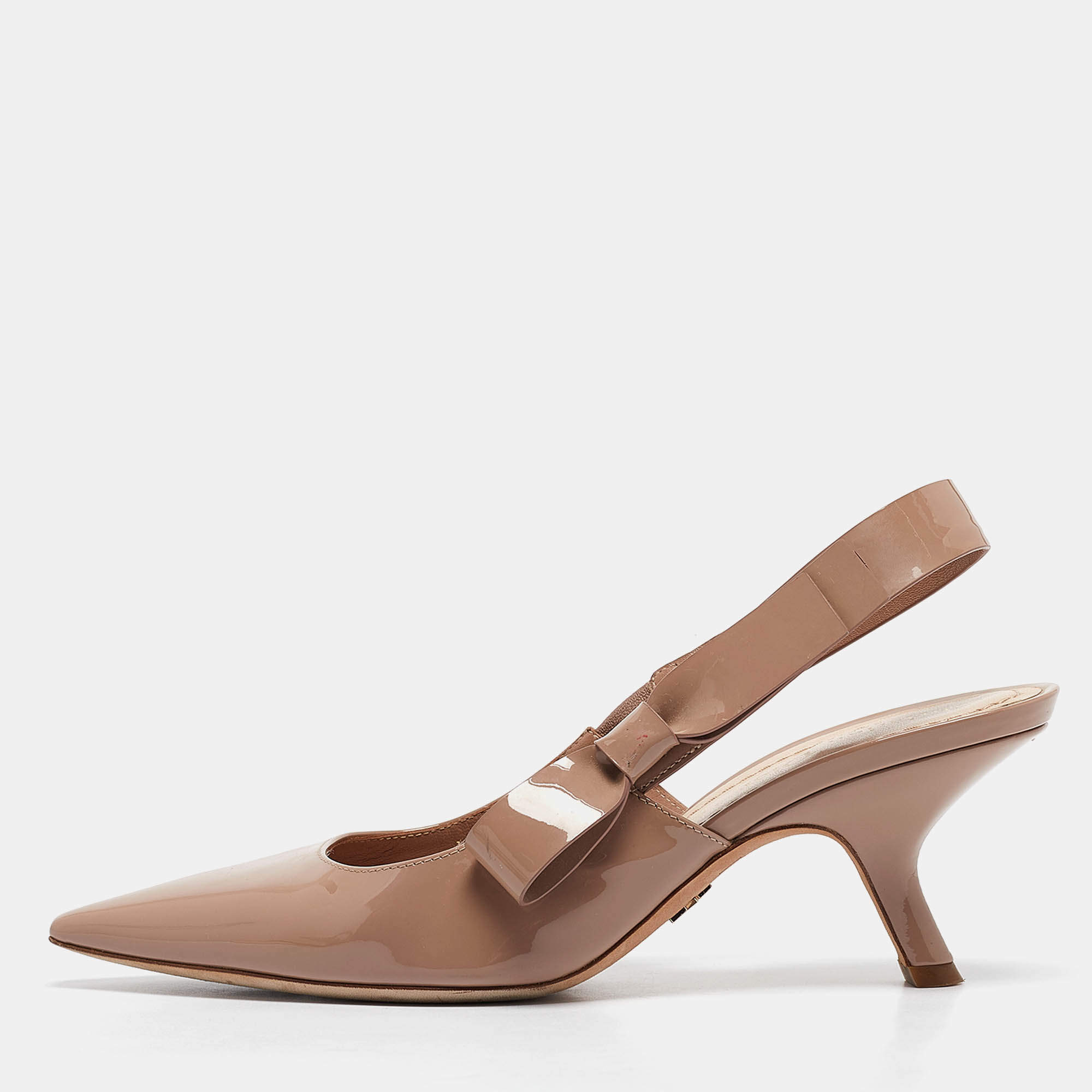 Pre Owned Dior Old Rose Patent Leather J'Adior Pumps Size 37