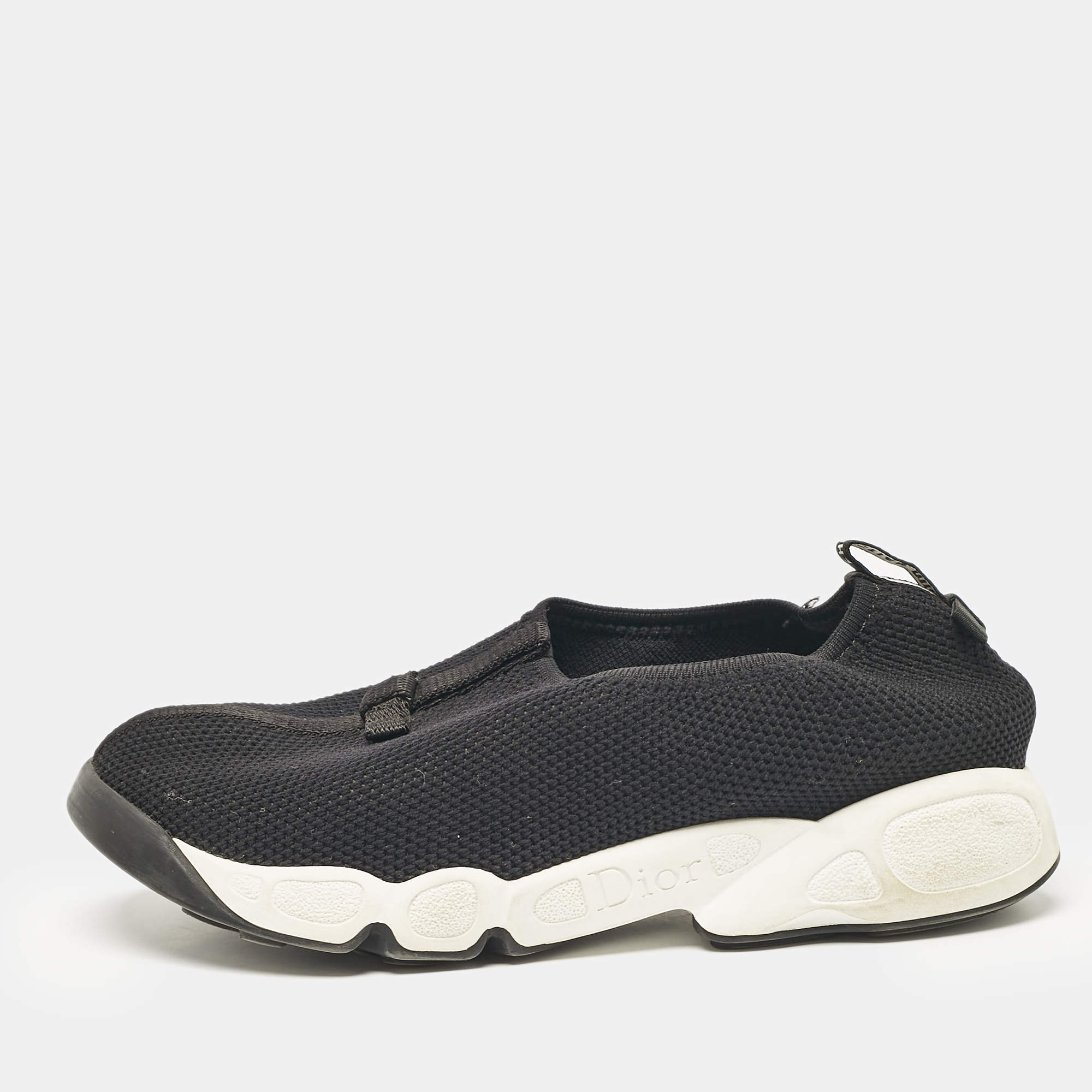 Dior Black Mesh Fusion Slip On Sneakers Size 36.5