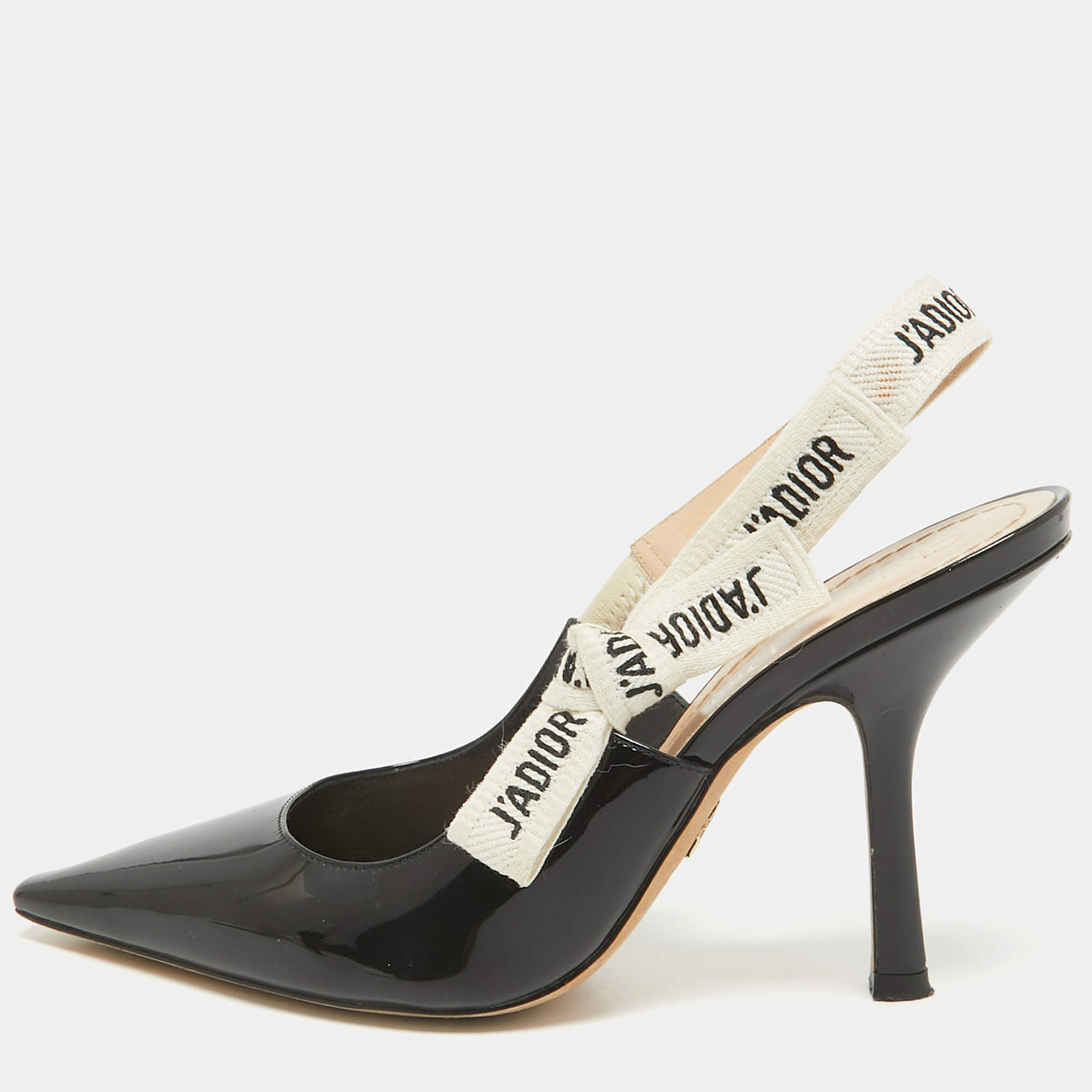 Pre Owned Dior Black Patent Leather J'Adior Pumps Size 37