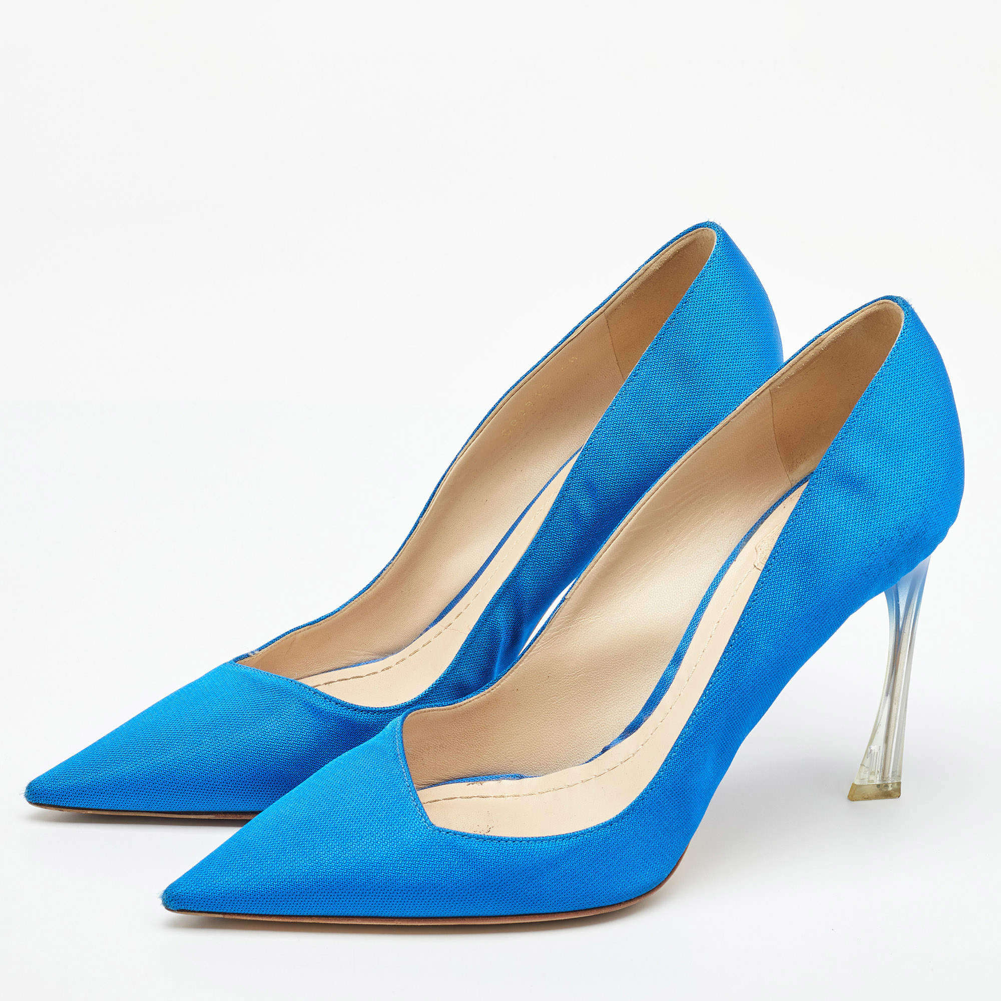 Dior Black Cannage Fabric Dior & Moi Slingback Pumps Size