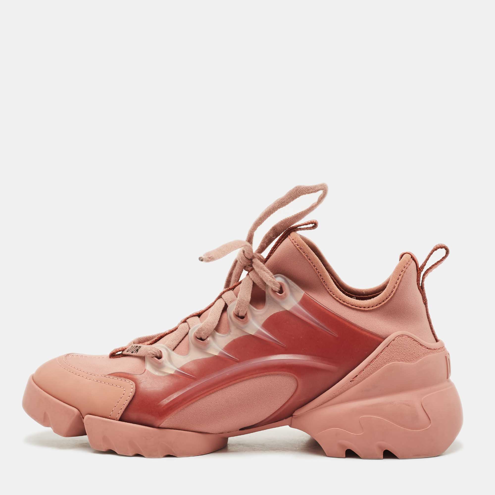 pink 　Dior スニーカー　D-WANDER スニーカー 37サイズ Christian Dior Multicolor Canvas and Rubber Dior ID Sneakers